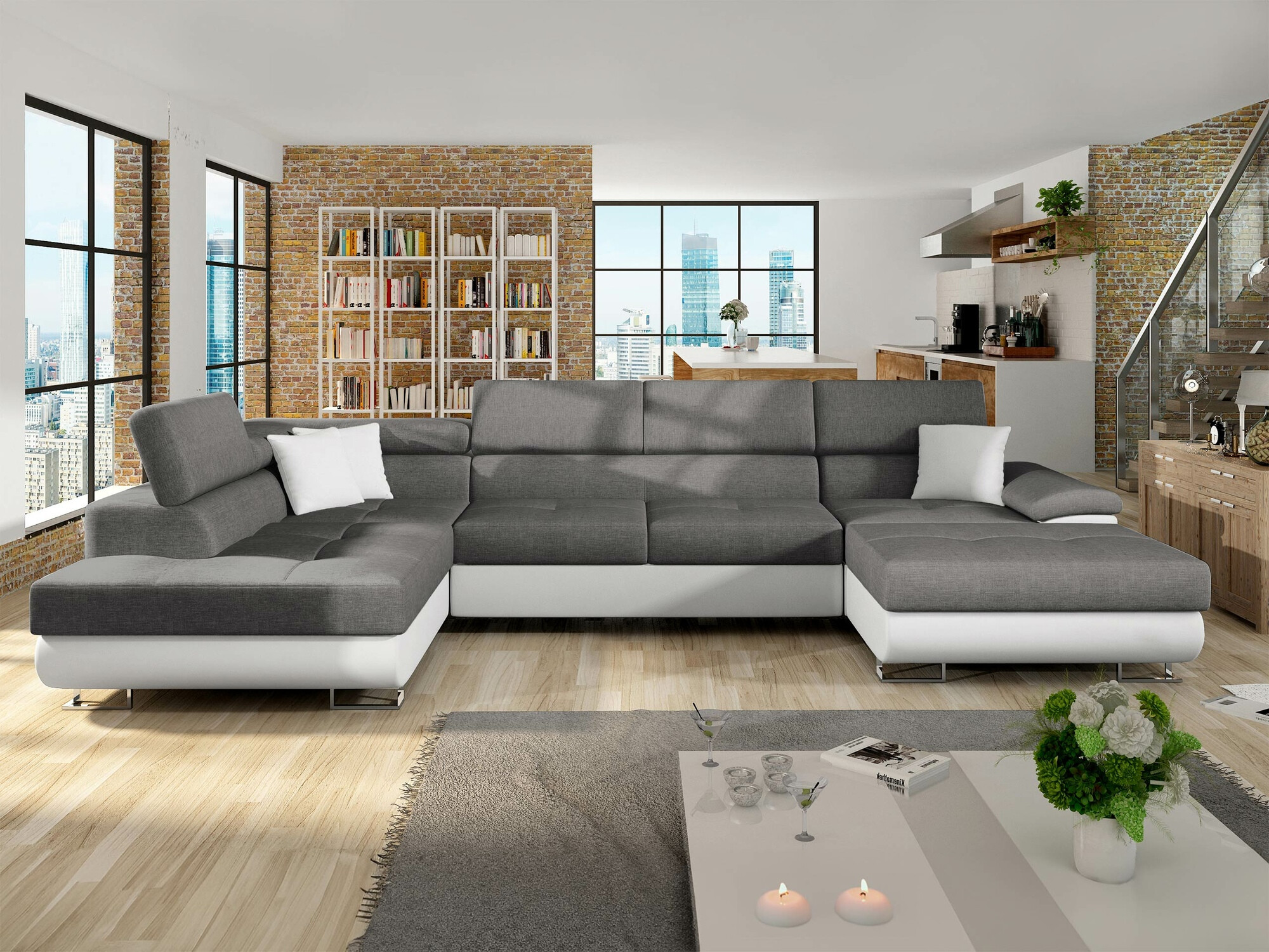 Ecksofa Comfivo 190 (Soft 017 + Lux 05)