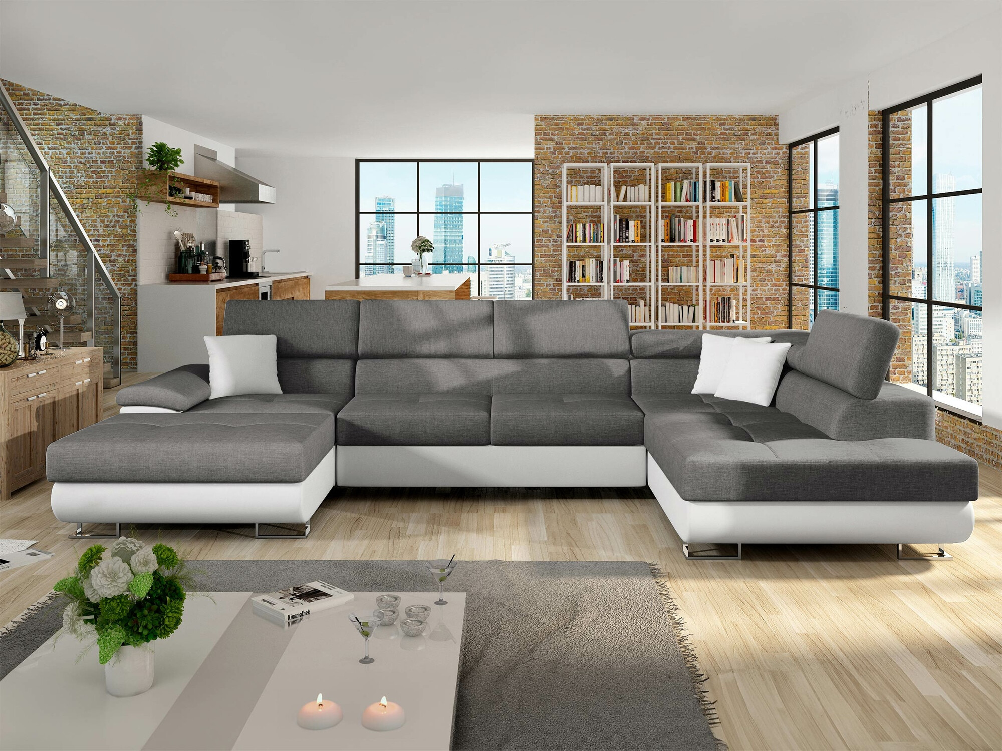 Ecksofa Comfivo Ruta IV (Soft 017 + Lux 05)