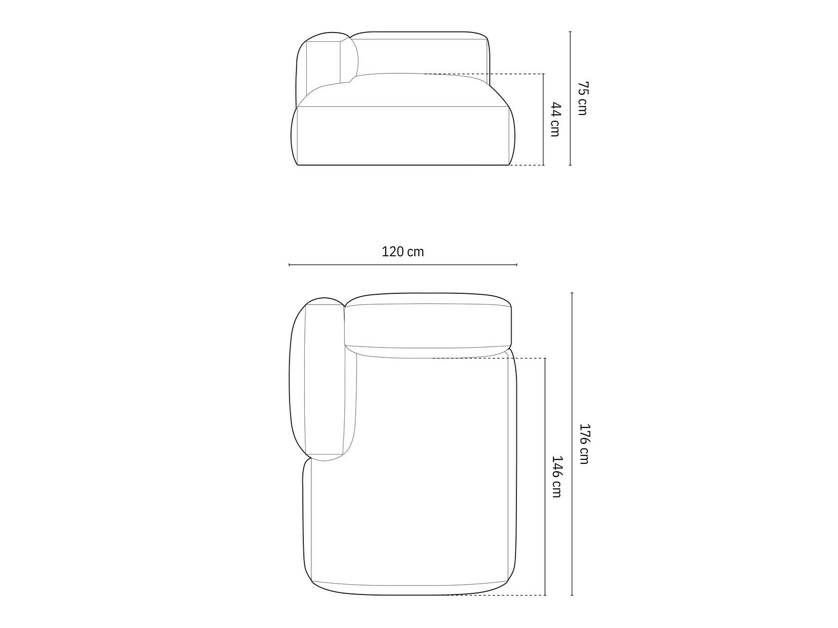 Modularer Sessel Sorcoro 107 (Boston Forest)