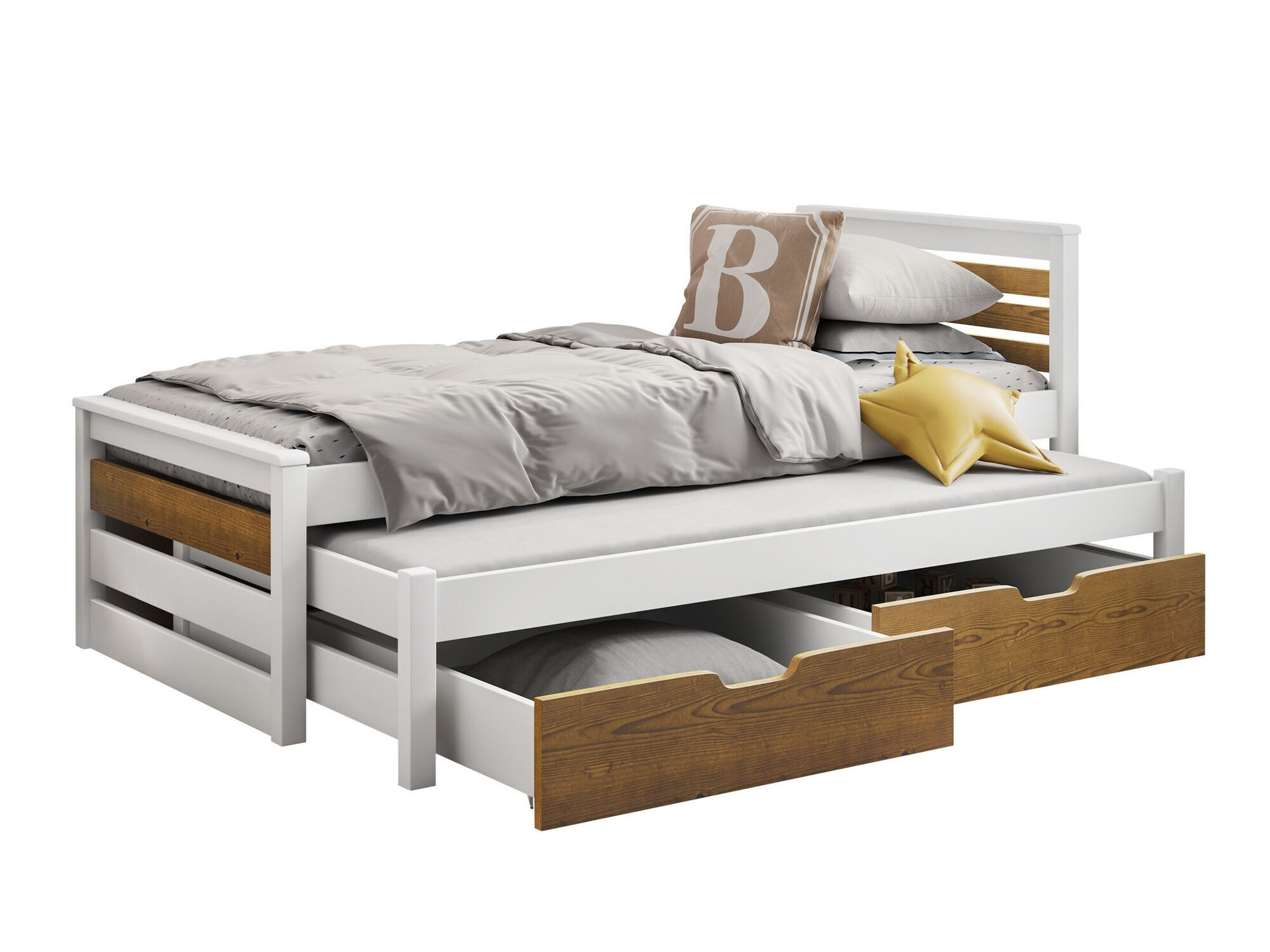 Bett Henderson 169 (Weiss + Sonoma-Eiche)