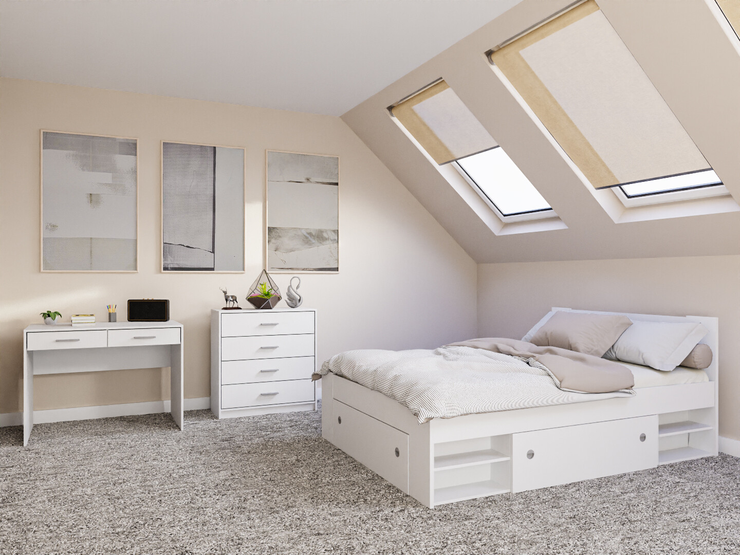 Schlafzimmer-Set Novsore 155 (Weiss)