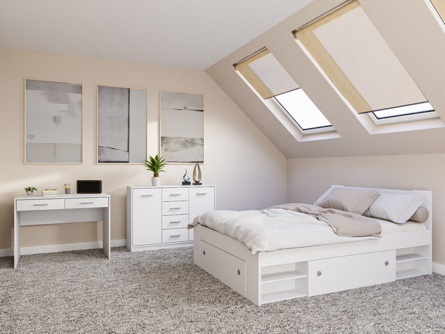 Schlafzimmer-Set Novsore 156 (Weiss)