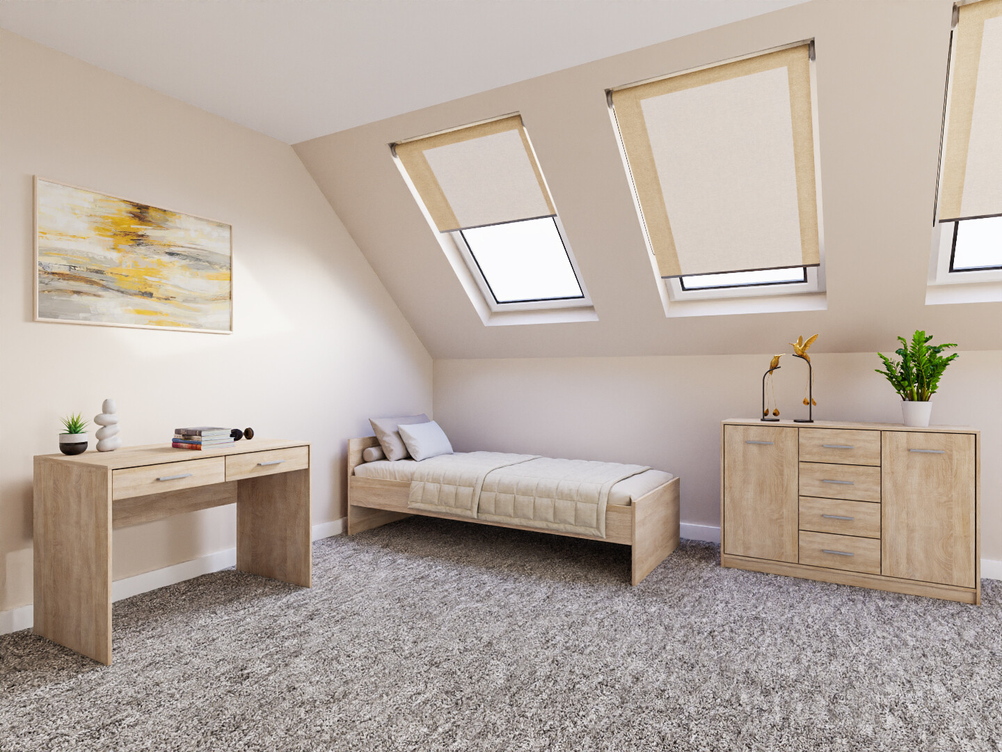 Schlafzimmer-Set Novsore 149 (Sonoma-Eiche)