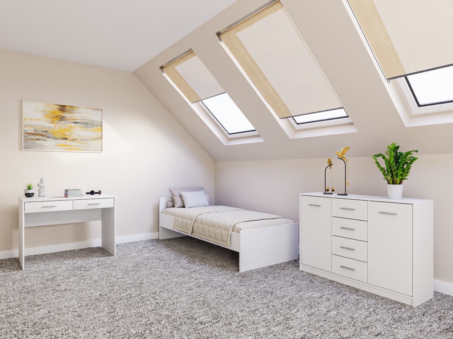 Schlafzimmer-Set Novsore 149 (Weiss)