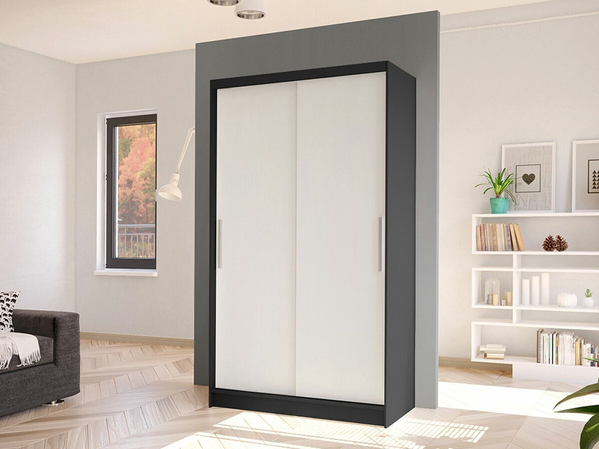 Kleiderschrank Closico Structor I (Schwarz + Weiss)