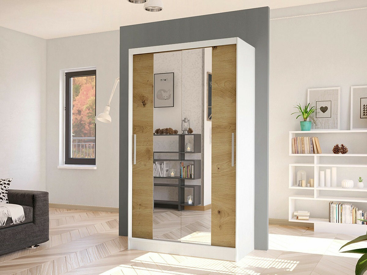 Kleiderschrank Closico Structor II (Weiss + Artisan-Eiche)
