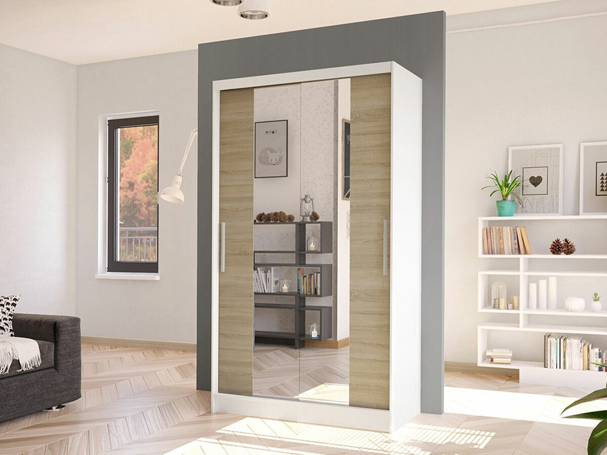 Kleiderschrank Closico Structor II (Weiss + Sonoma-Eiche)