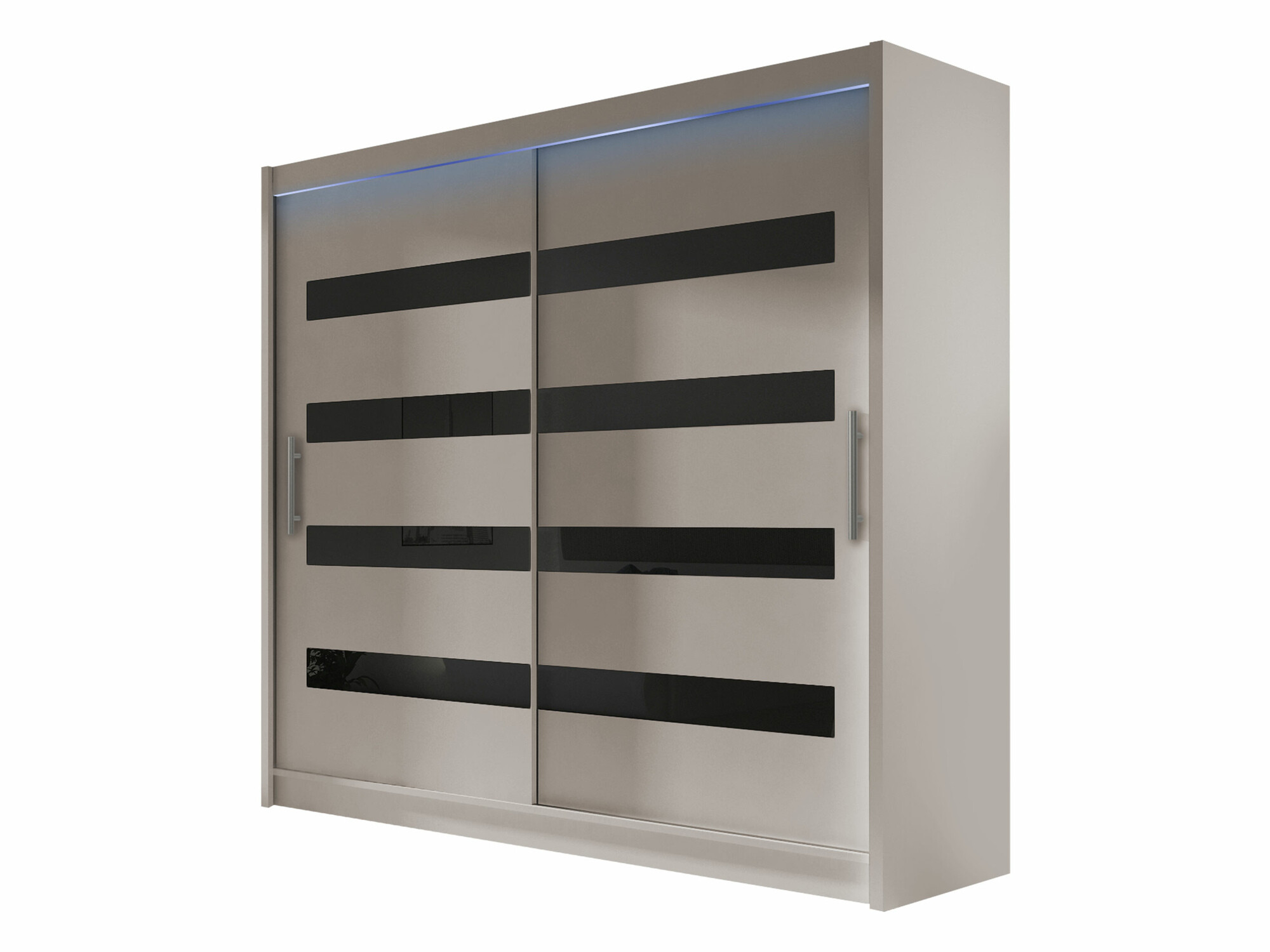 Kleiderschrank Closico Pallor XI (Kaschmir + Schwarz)