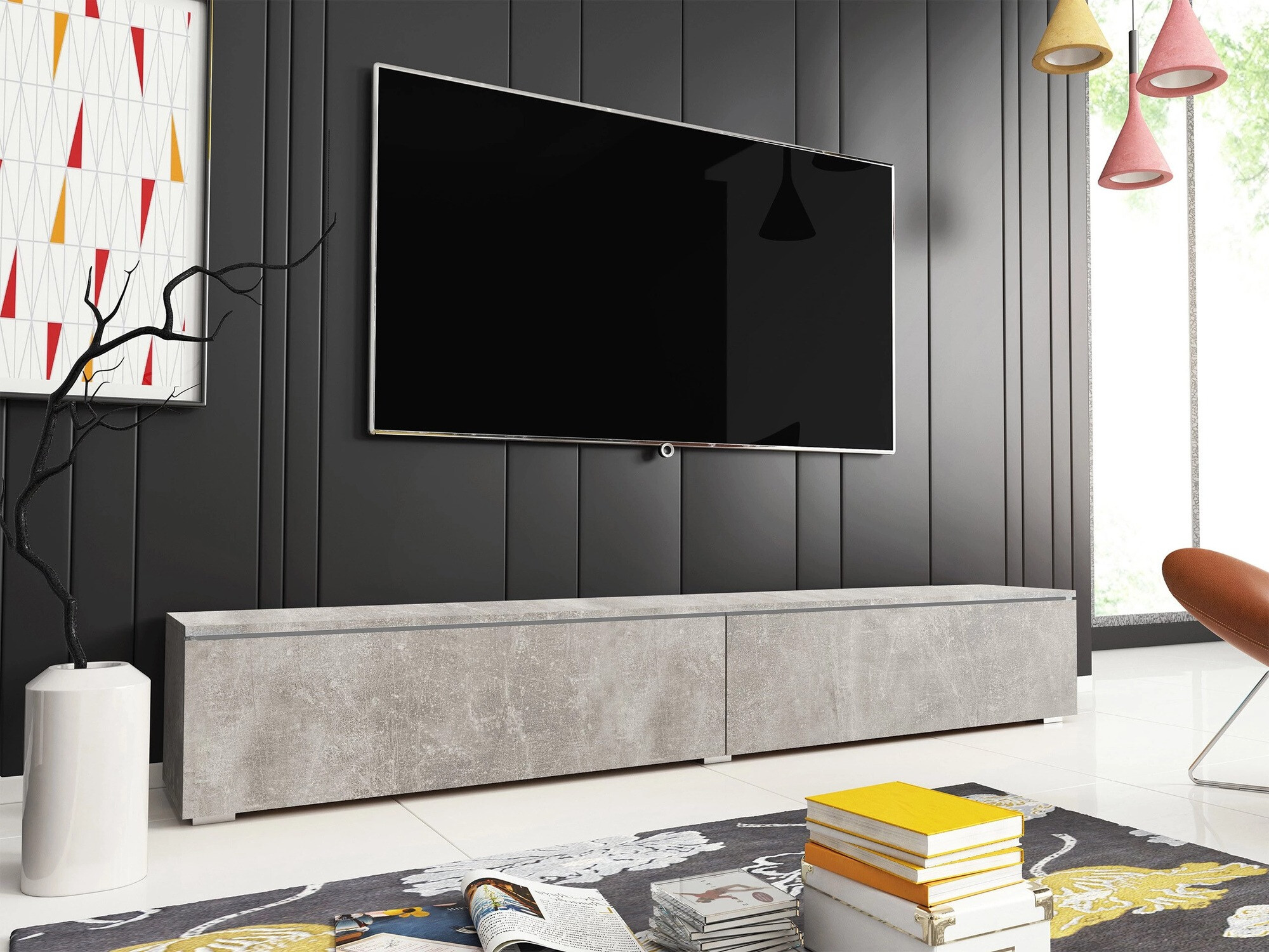 TV-Möbel Sarasota 121 (Beton)