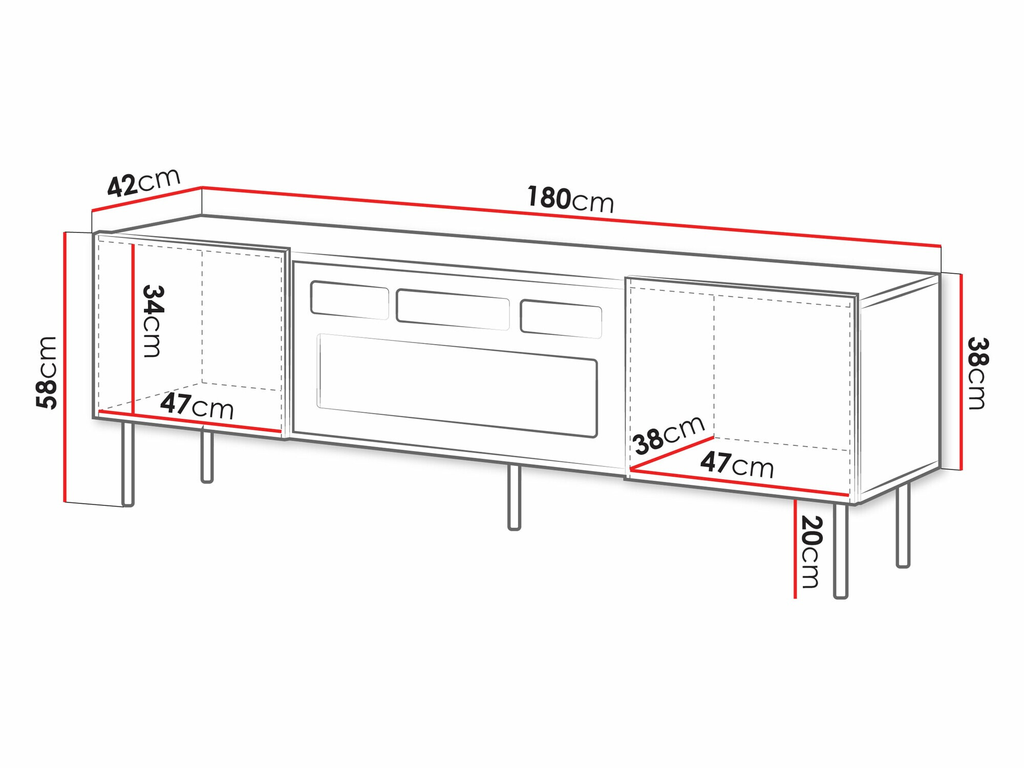 TV-Möbel Ratio (Weiss)