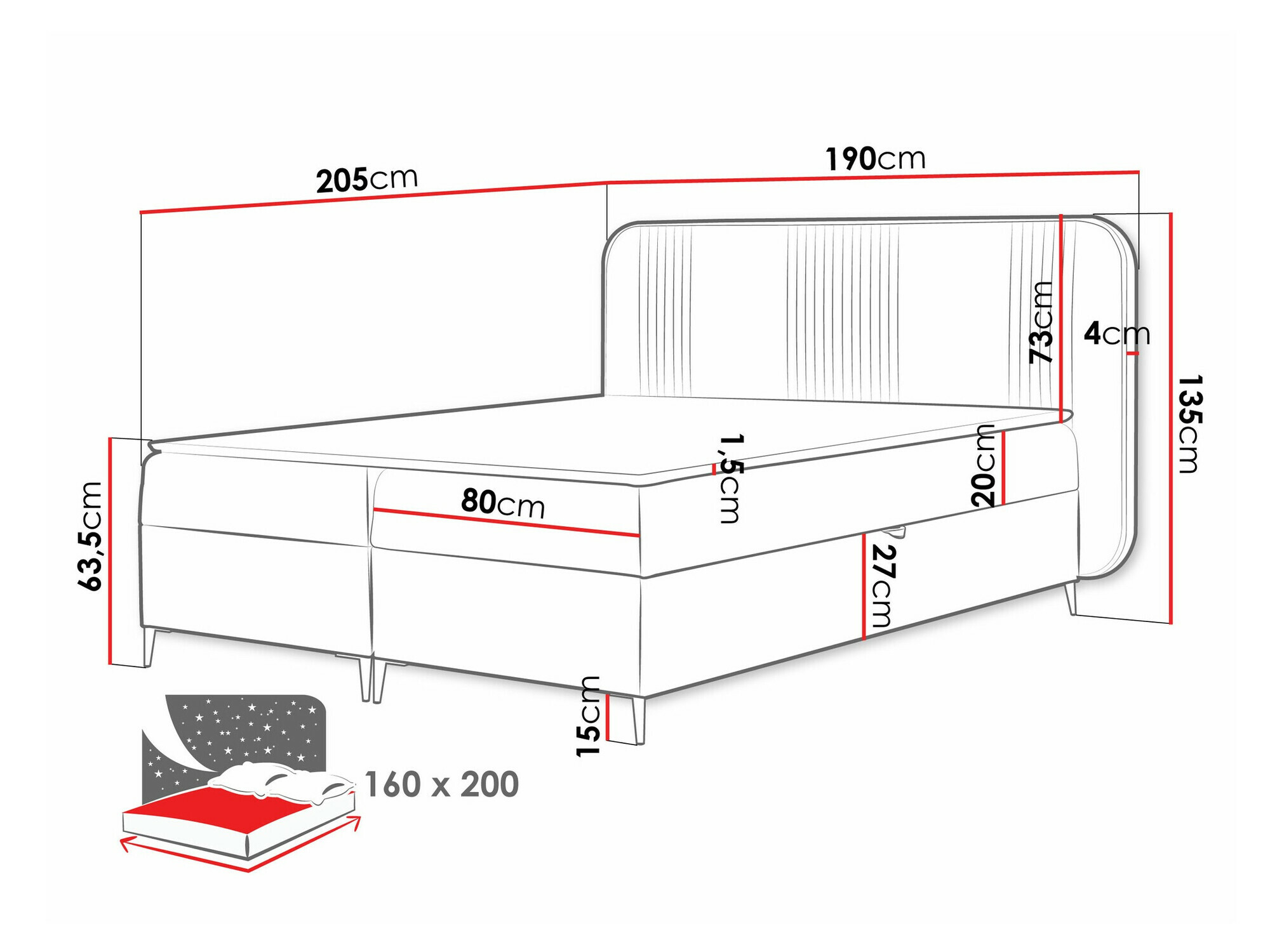 Boxspringbett Sonus (Magic Velvet 2216)