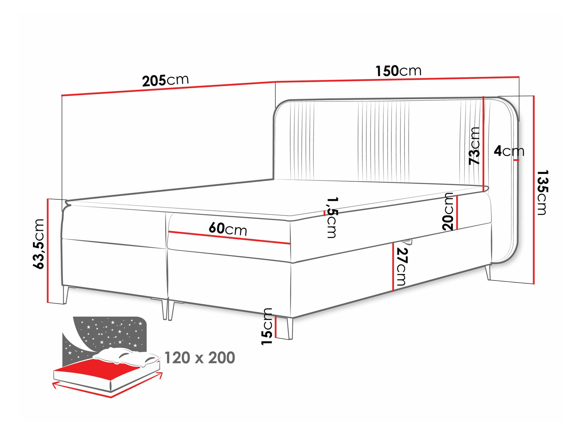 Boxspringbett Sonus (Magic Velvet 2217)