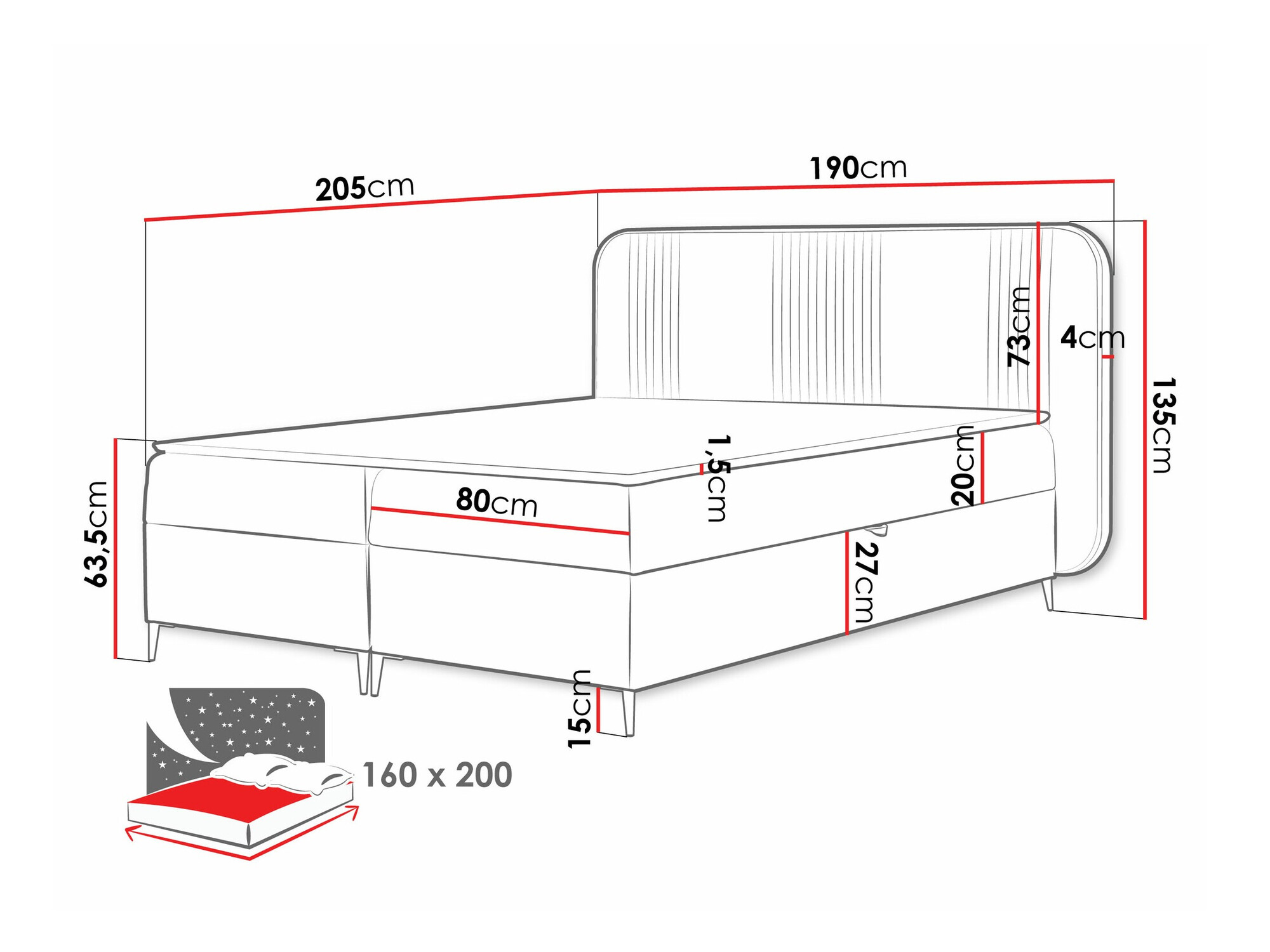 Boxspringbett Sonus (Magic Velvet 2217)