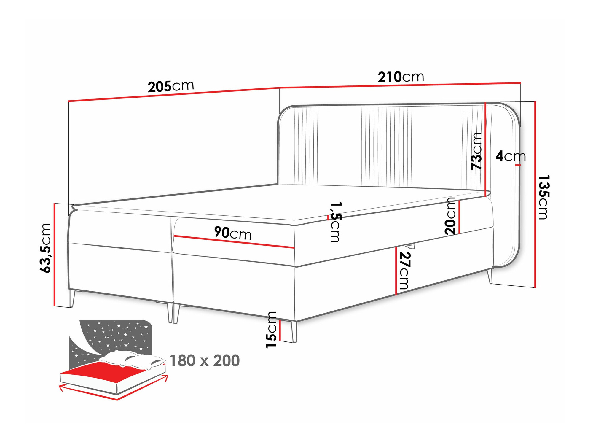 Boxspringbett Sonus (Magic Velvet 2219)