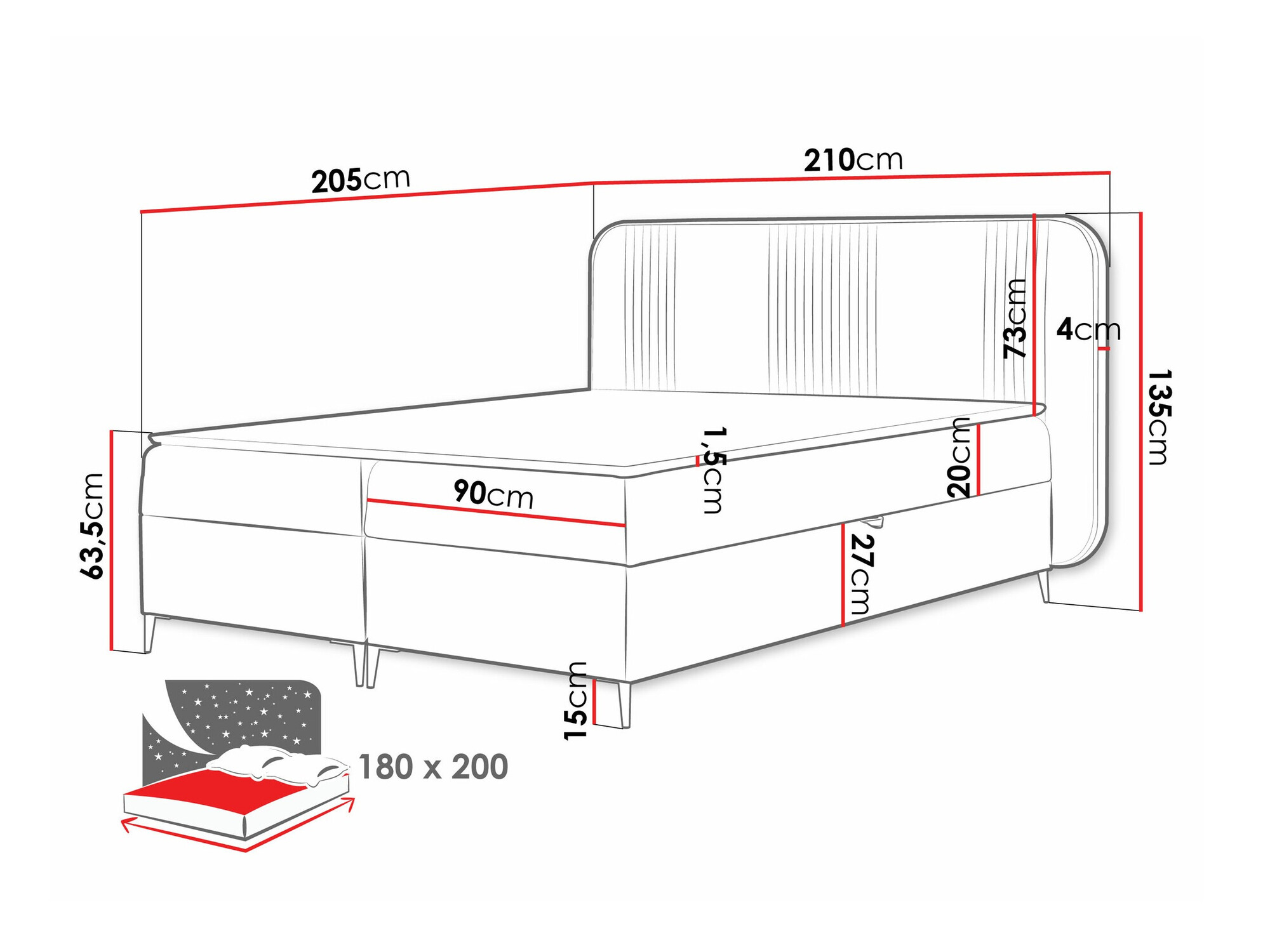 Boxspringbett Sonus (Magic Velvet 2256)
