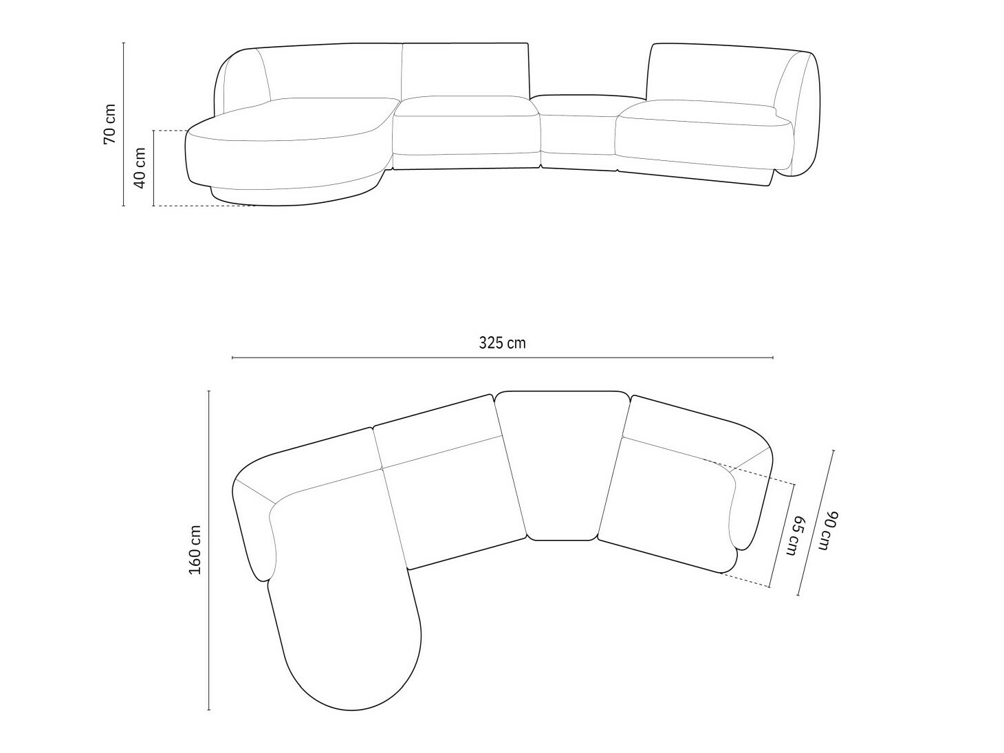 Modulares Ecksofa Tivlomi 121 (Bluvel 86)