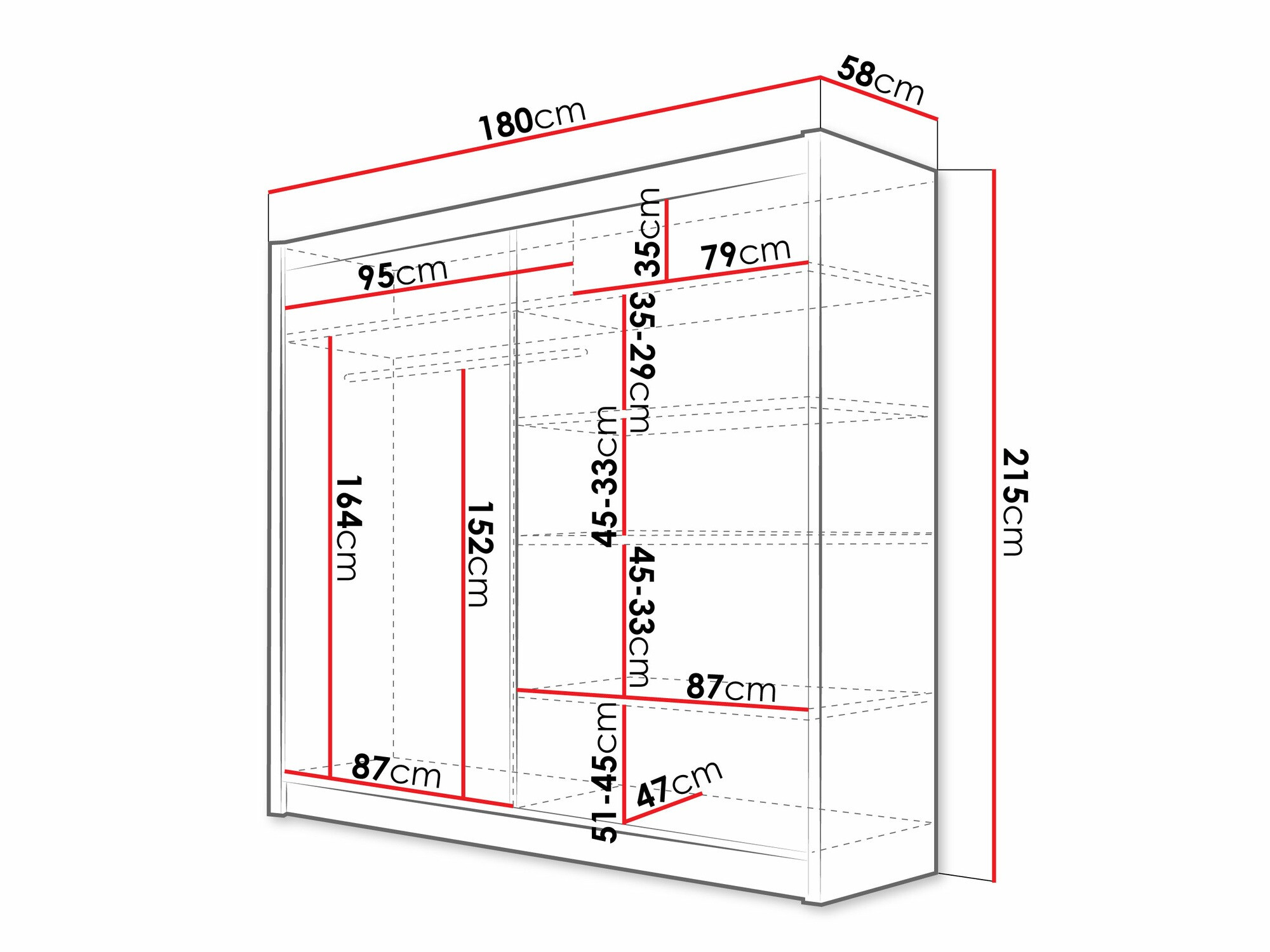Kleiderschrank Closico Cavaris V (Weiss)