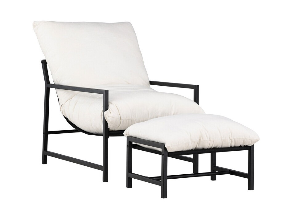 Gartenmöbel-Set Dallas 4739 (Schwarz + Beige)