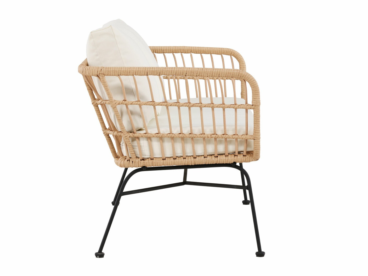 Gartensofa-Sofa Dallas 5187 (Helles Holz + Beige)