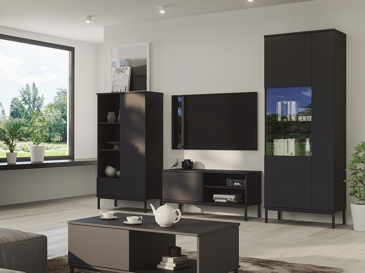 Wohnzimmer-Set Lomsore 109 (Schwarz)