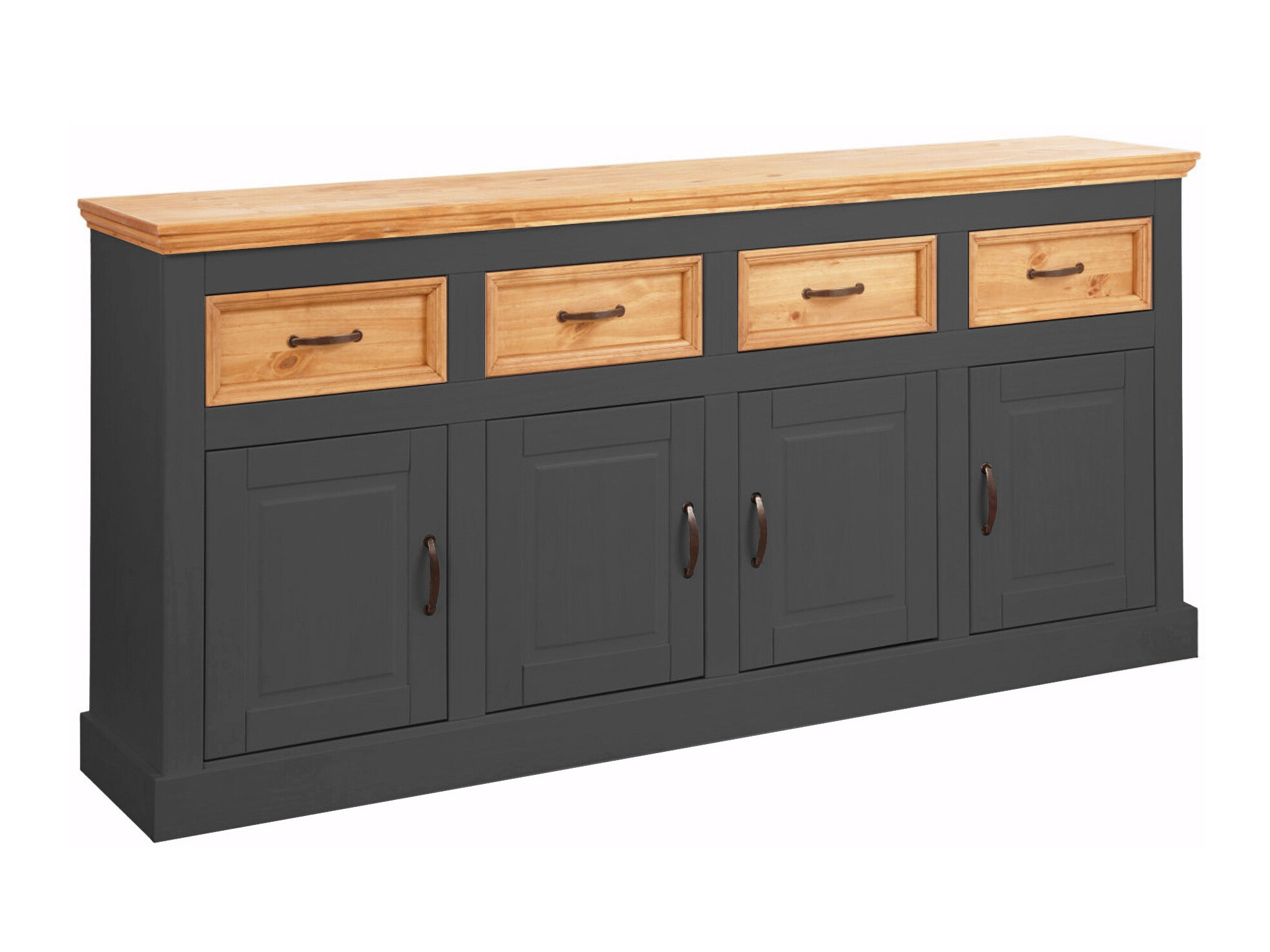 Kommoden Tolelio 106 (Anthrazit + Kiefernholzoptik)