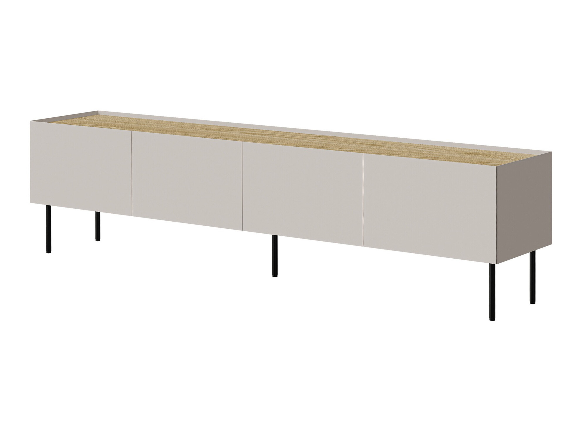 TV-Möbel Melbela 107 (Kaschmir + Eichenholzoptik)