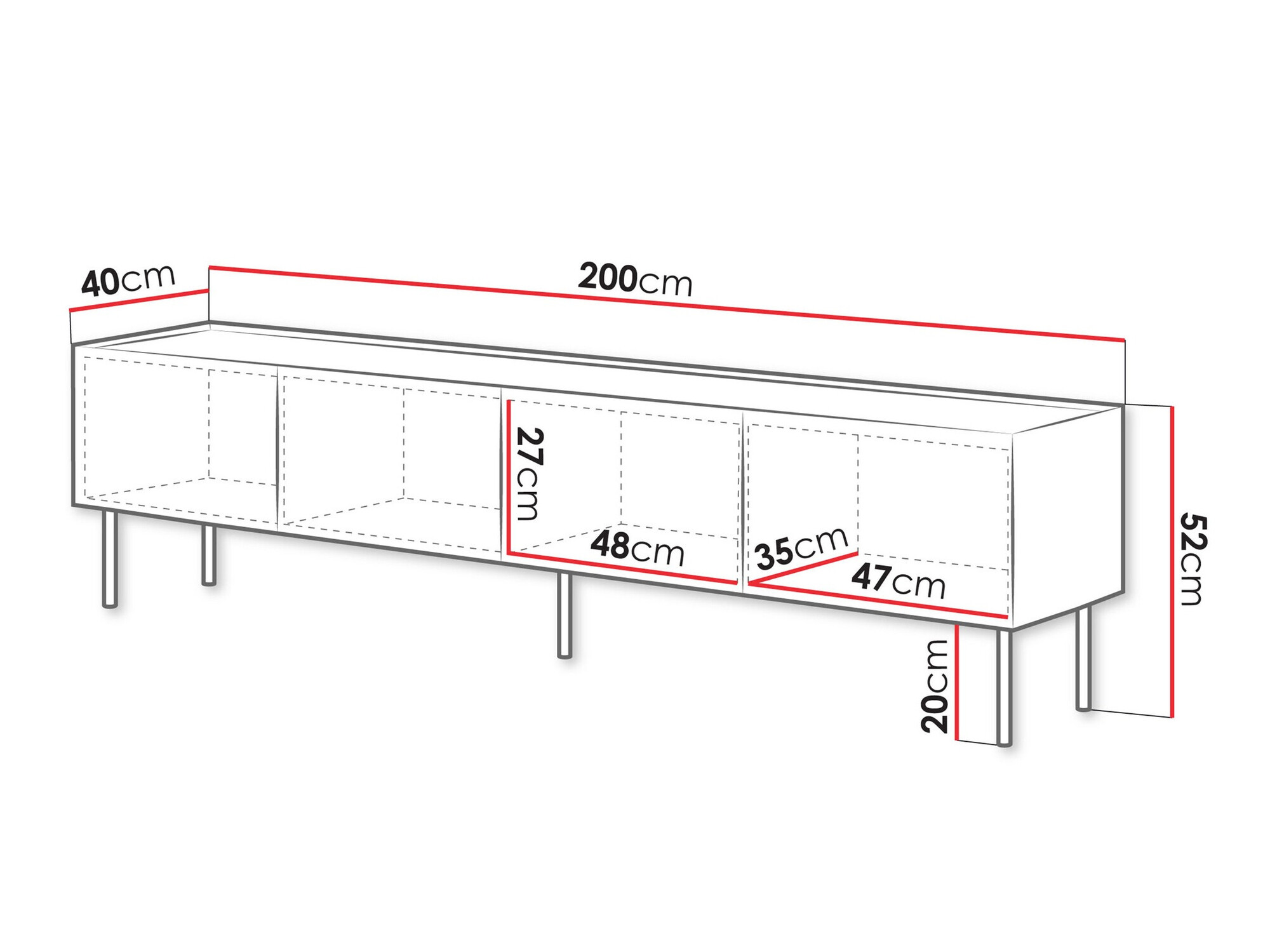 TV-Möbel Melbela 107 (Kaschmir + Eichenholzoptik)