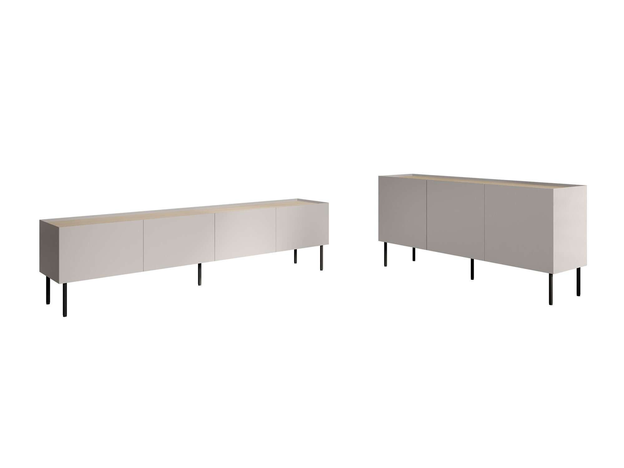 Wohnzimmer-Set Melbela 109 (Kaschmir + Eiche)