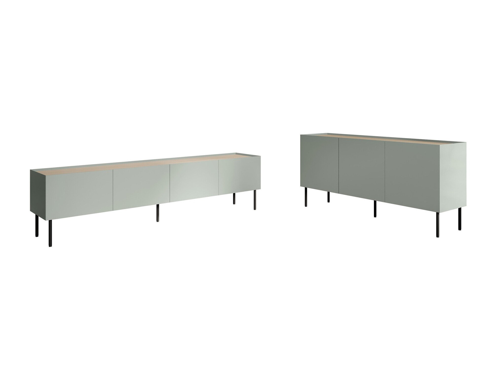 Wohnzimmer-Sets Melbela 109 (Olivenbaum hell + Eichenholzoptik)