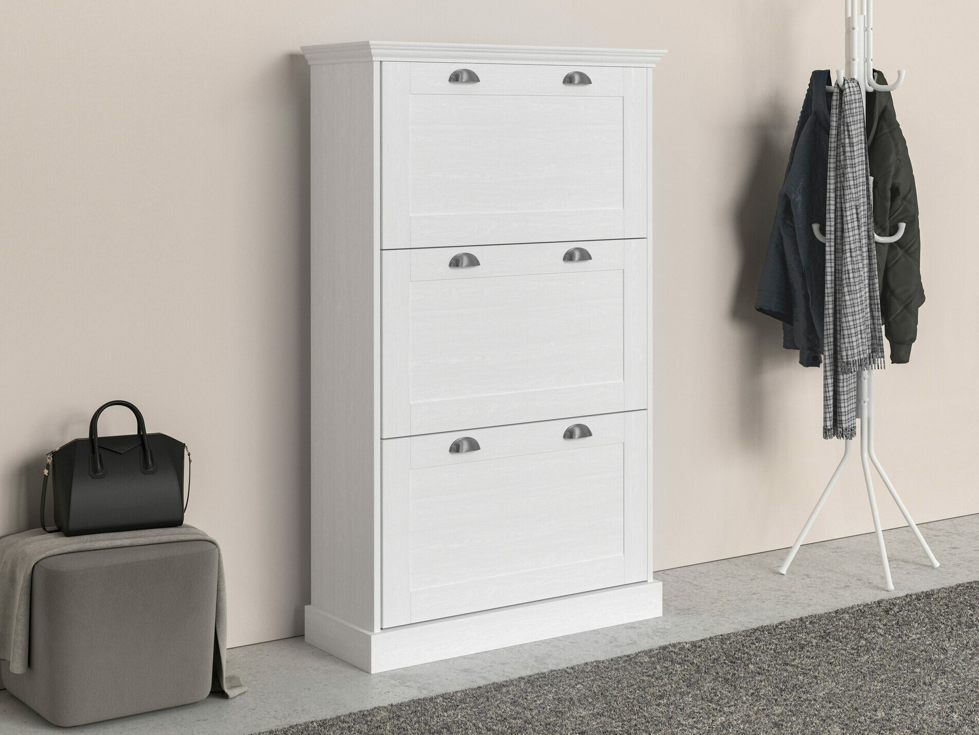 Schuhschrank Salfelo 100 (Weiss)