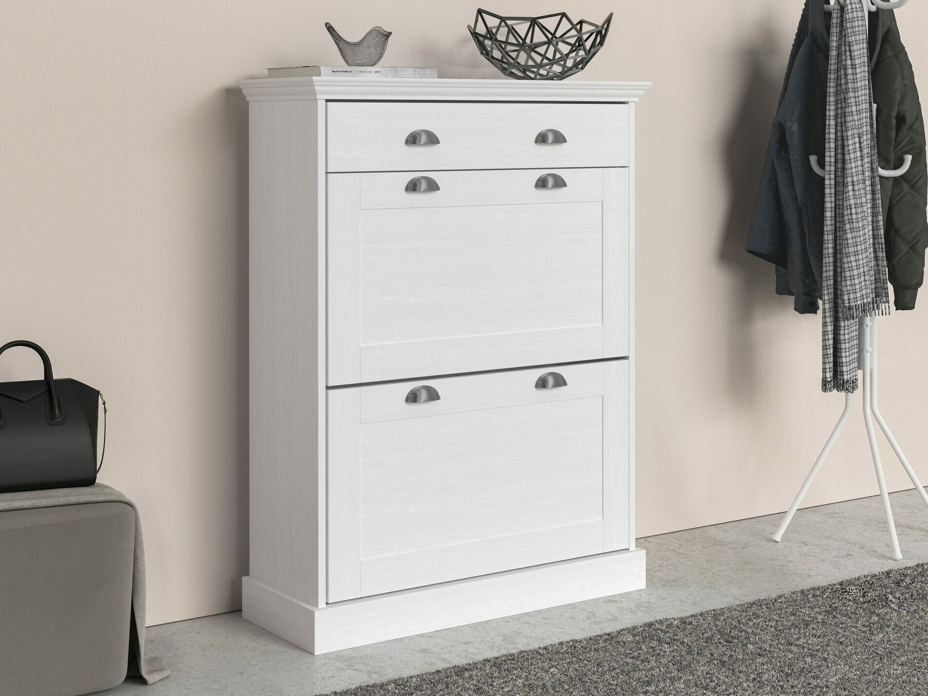 Schuhschrank Salfelo 101 (Weiss)