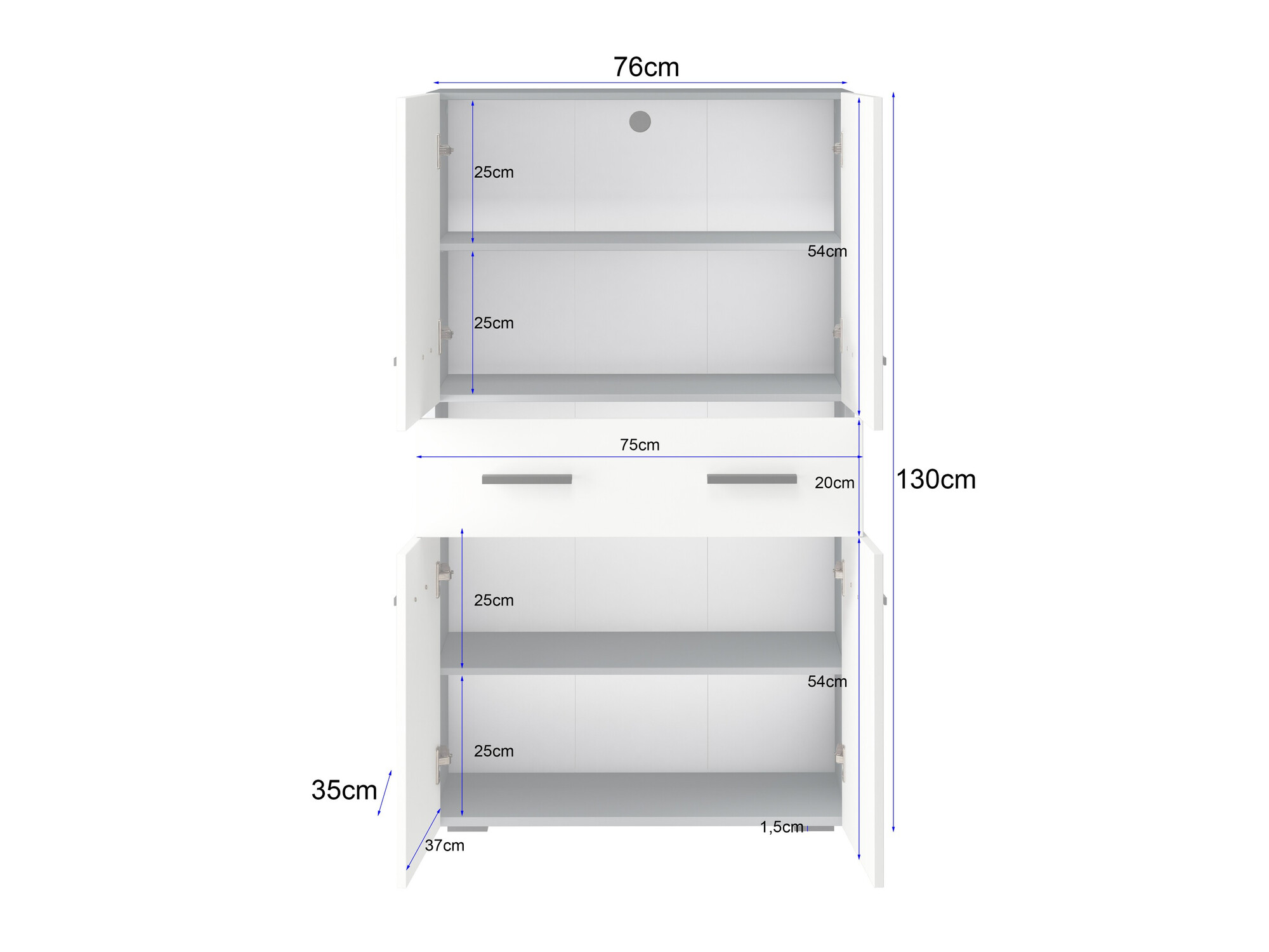 Stehender Badezimmerschrank Larlori 106 (Anthrazit)