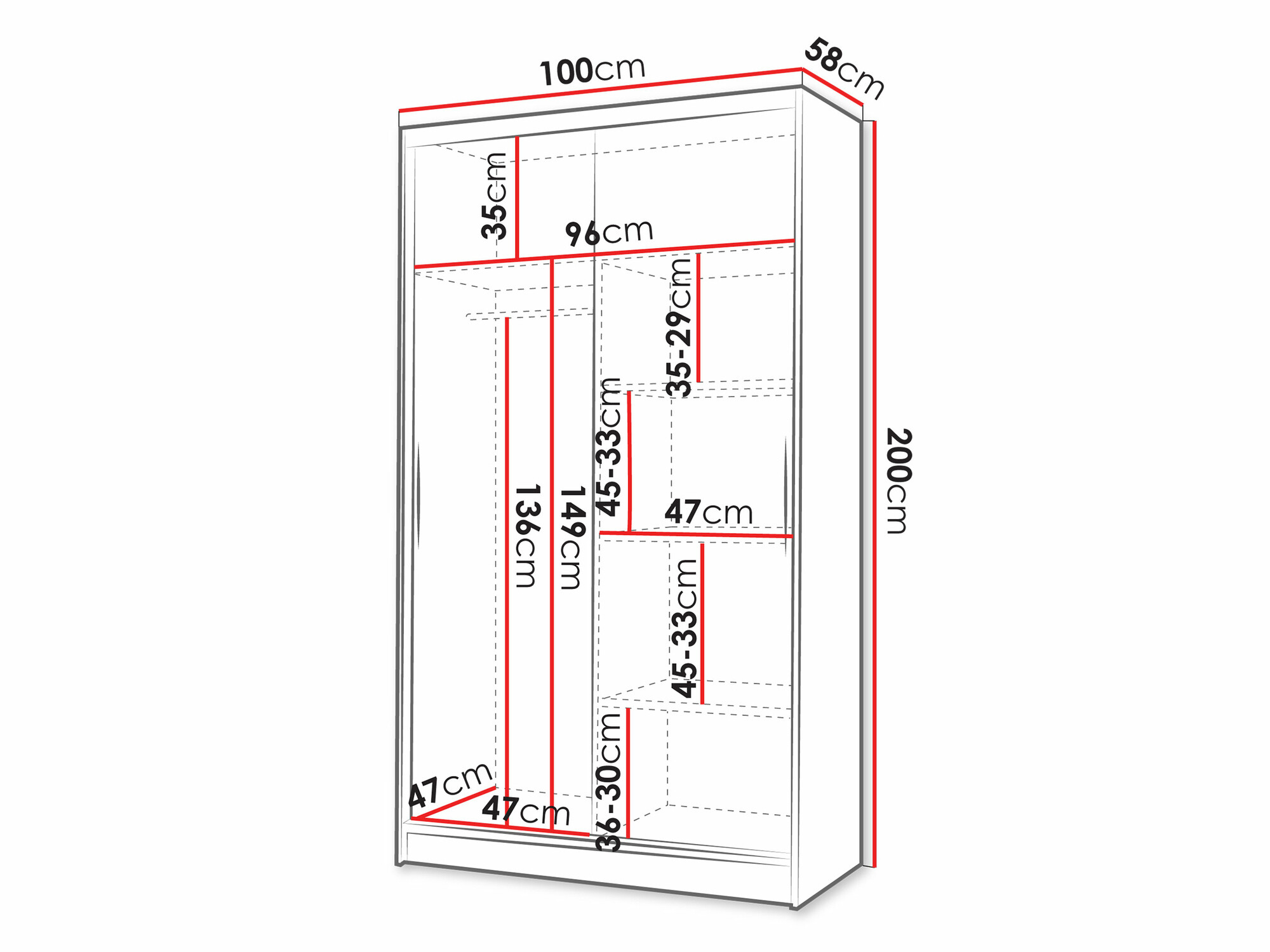 Kleiderschrank Closico Fractor III (Weiss + Artisan Eichenholzoptik)