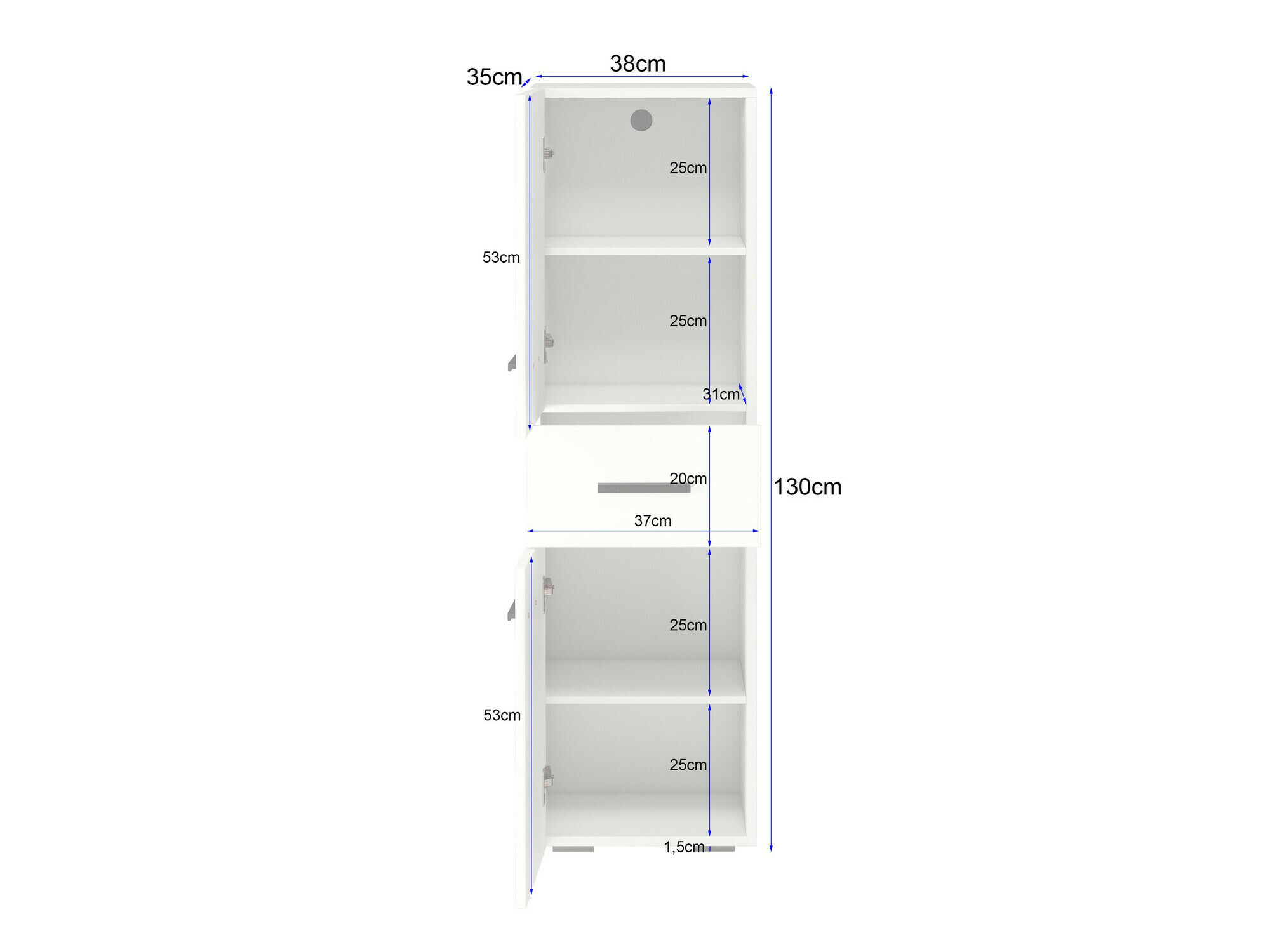 Stehender Badezimmerschrank Larlori 102 (Anthrazit + Eiche)