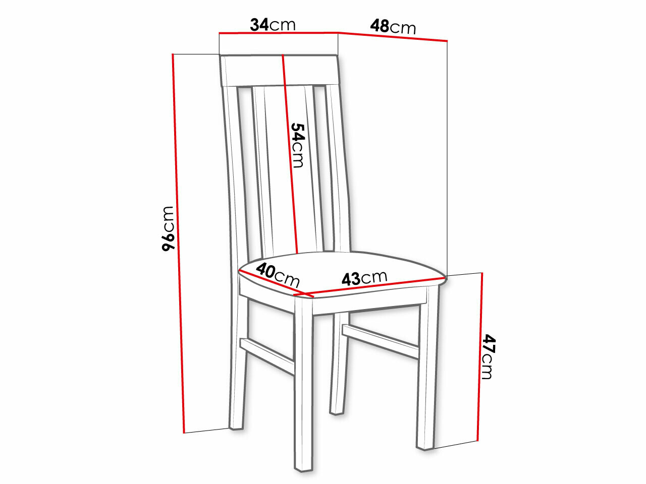 Stuhl Victorville 165 (Nussholzoptik)