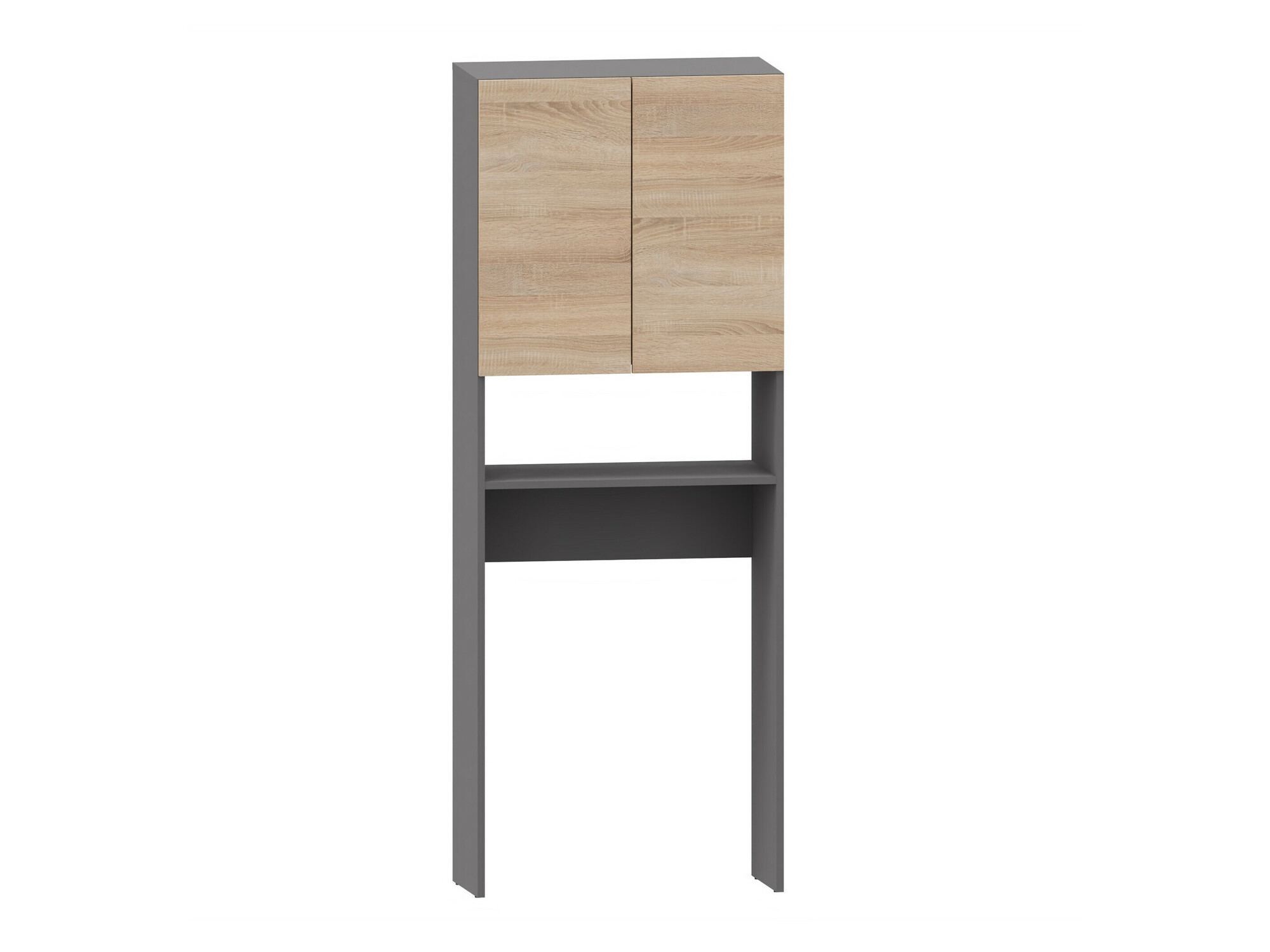 Badezimmer-Regal Soncamu 114 (Anthrazit + Eichenholzoptik)