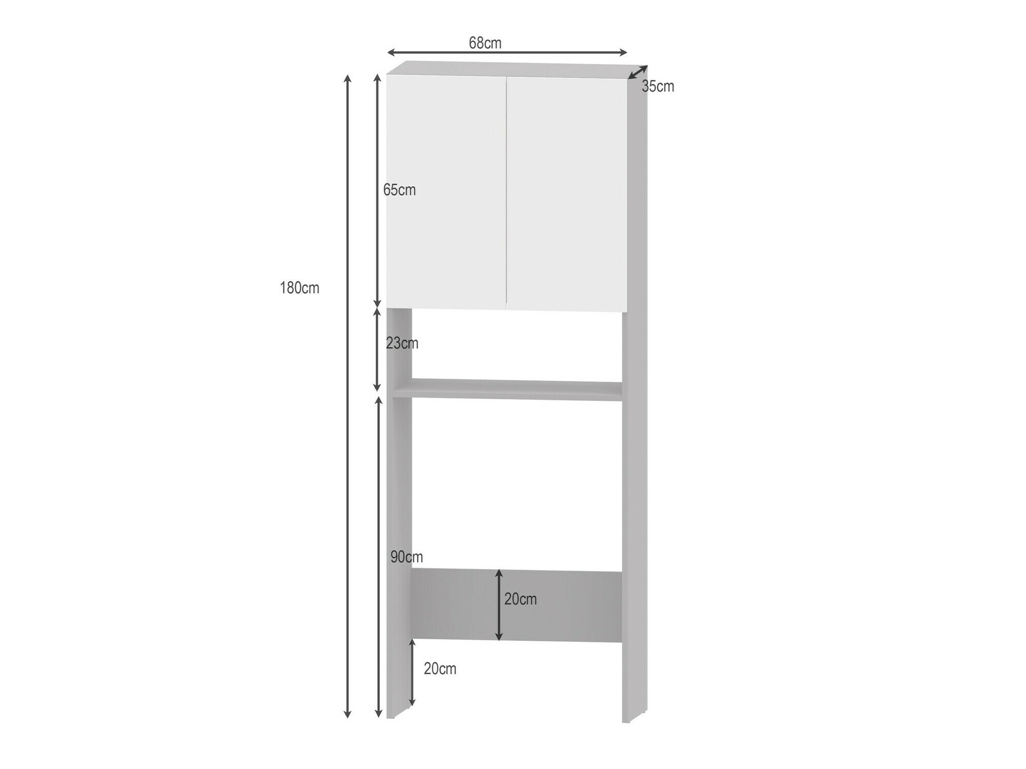 Badezimmer-Regal Soncamu 114 (Eichenholzoptik)