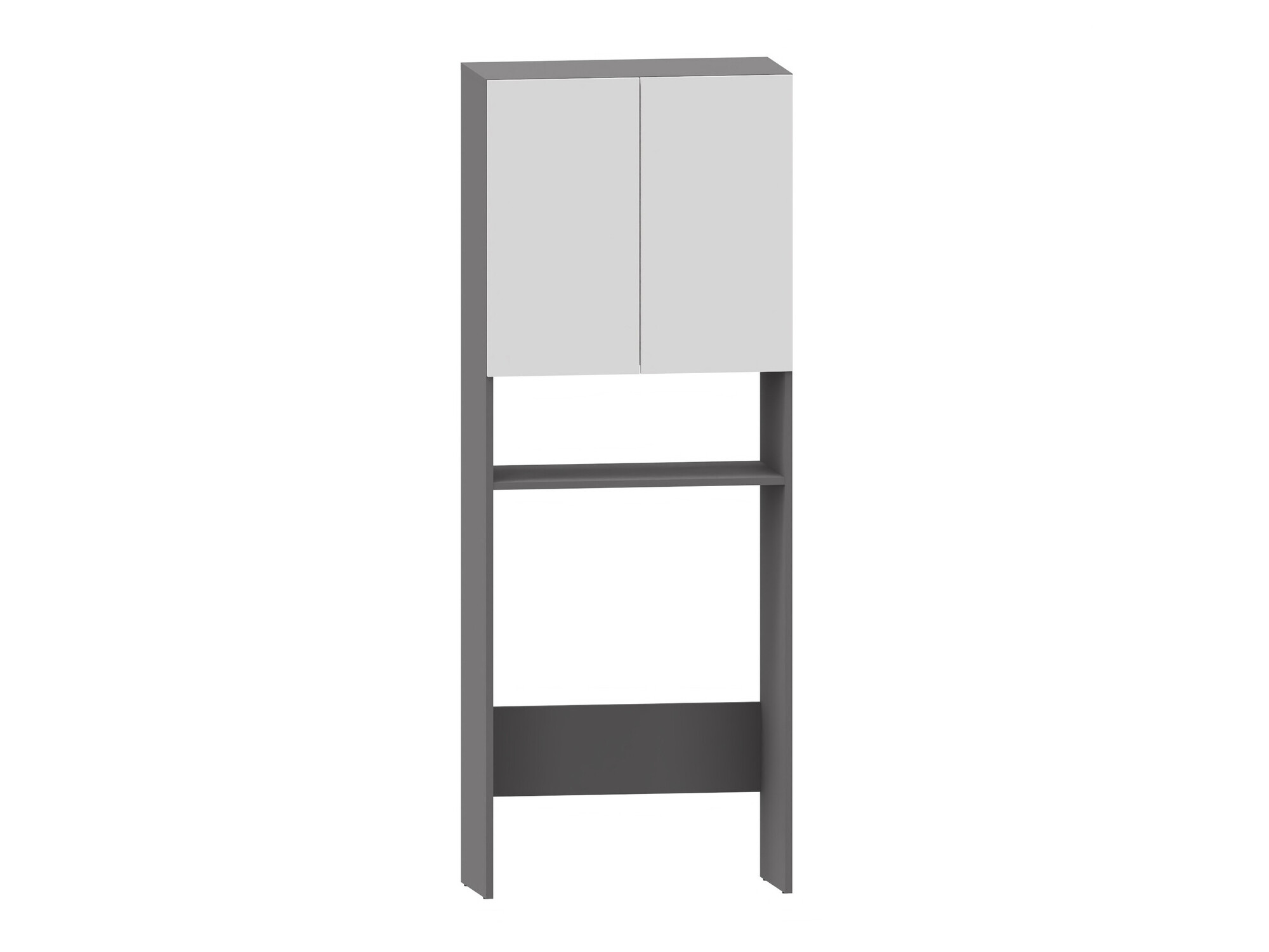 Badezimmer-Regal Soncamu 114 (Weiss + Anthrazit)