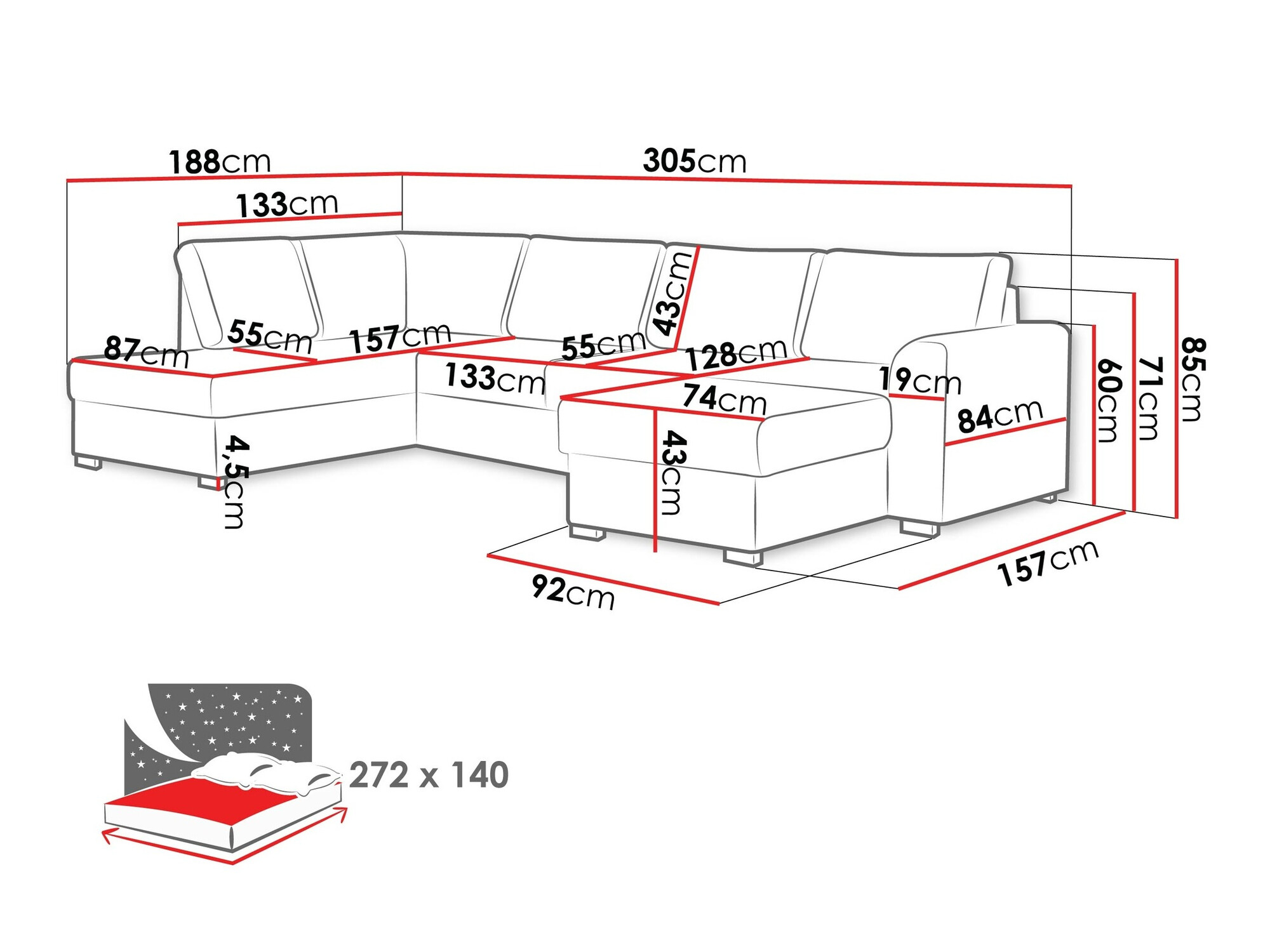 Ecksofa Comfivo Flumen (Wave 05)