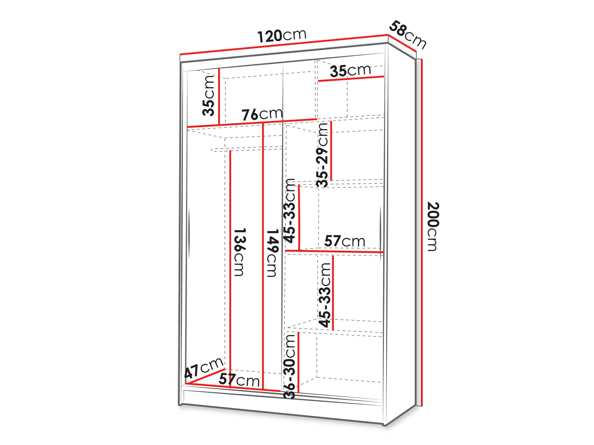 Kleiderschrank Closico Salvor IV (Weiss + Artisan-Eiche)