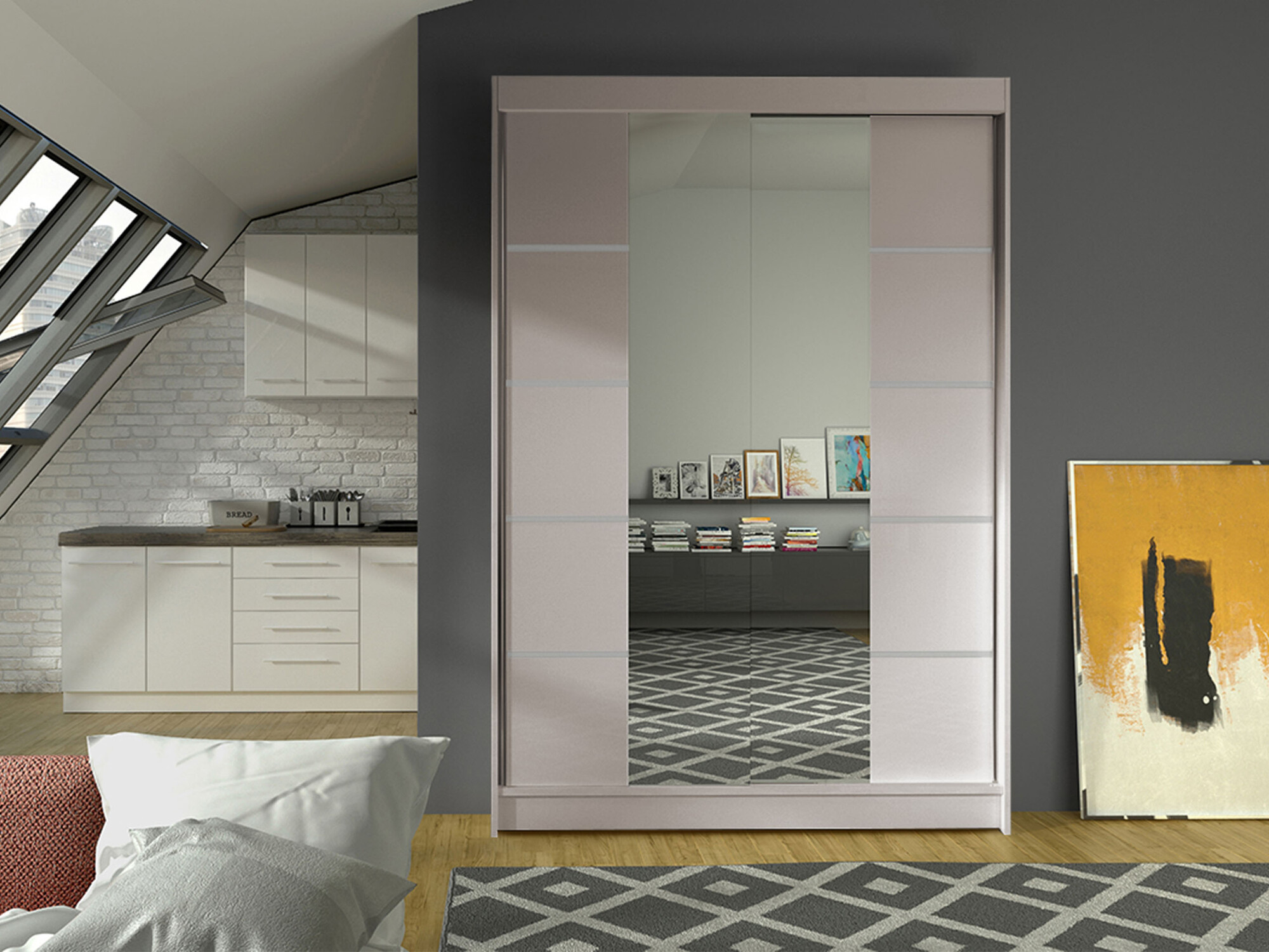 Kleiderschrank Closico Salvor V (Kaschmir)
