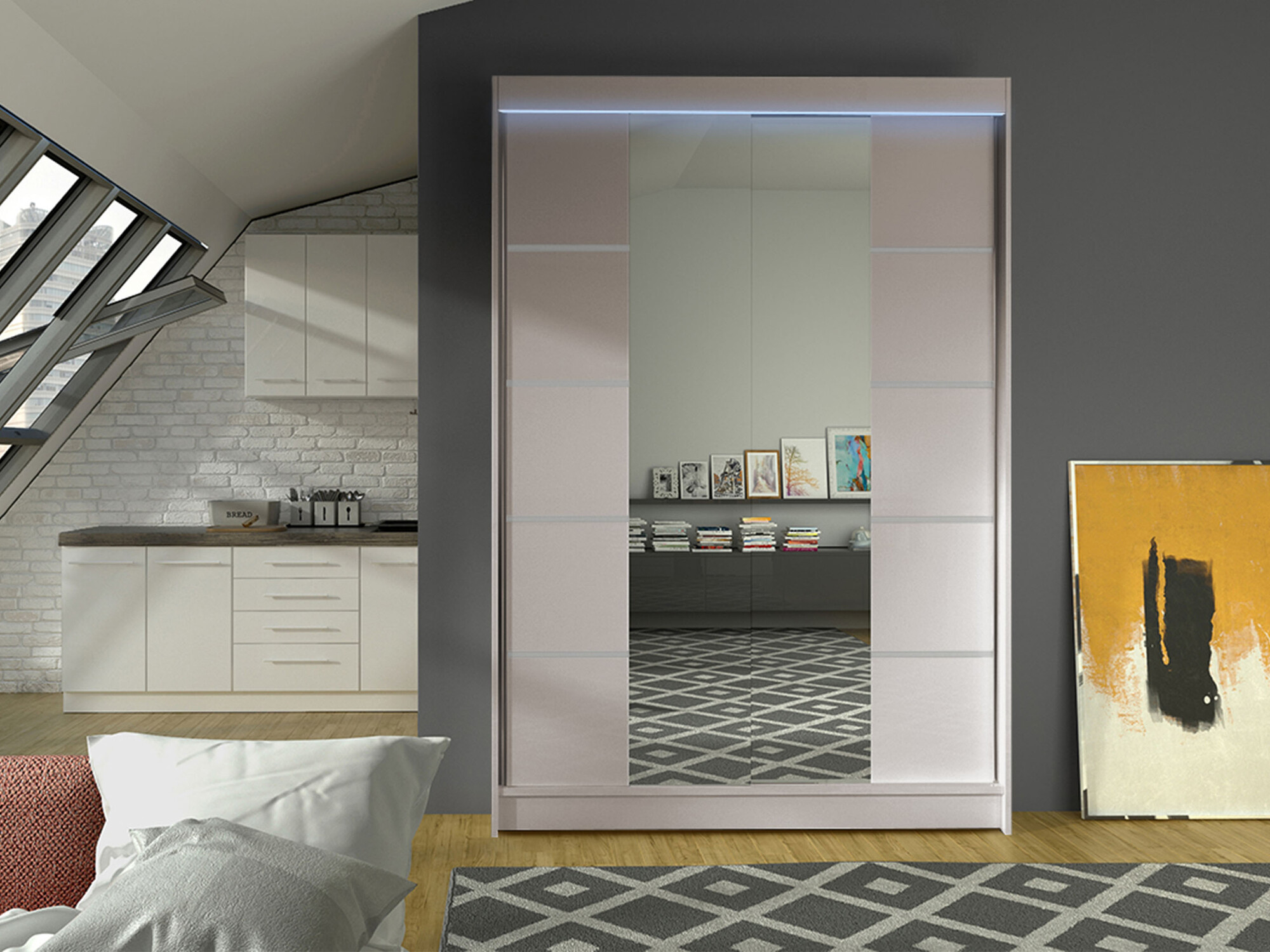 Kleiderschrank Closico Salvor V (Kaschmir)
