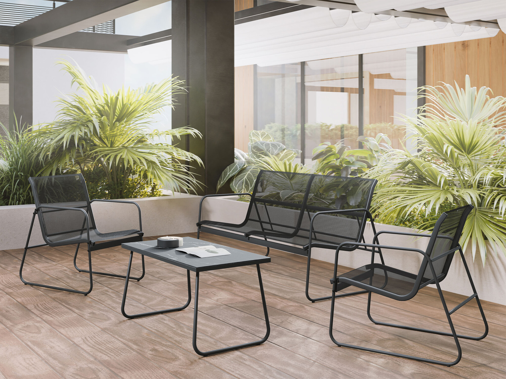 Gartenmöbel-Set Epulitas (Anthrazit)