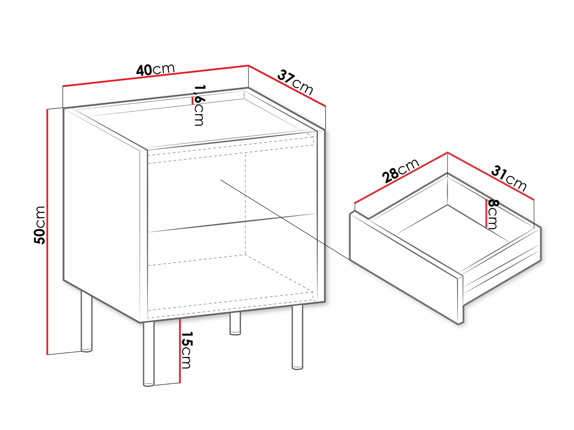 Nachttisch Comfivo Belviro