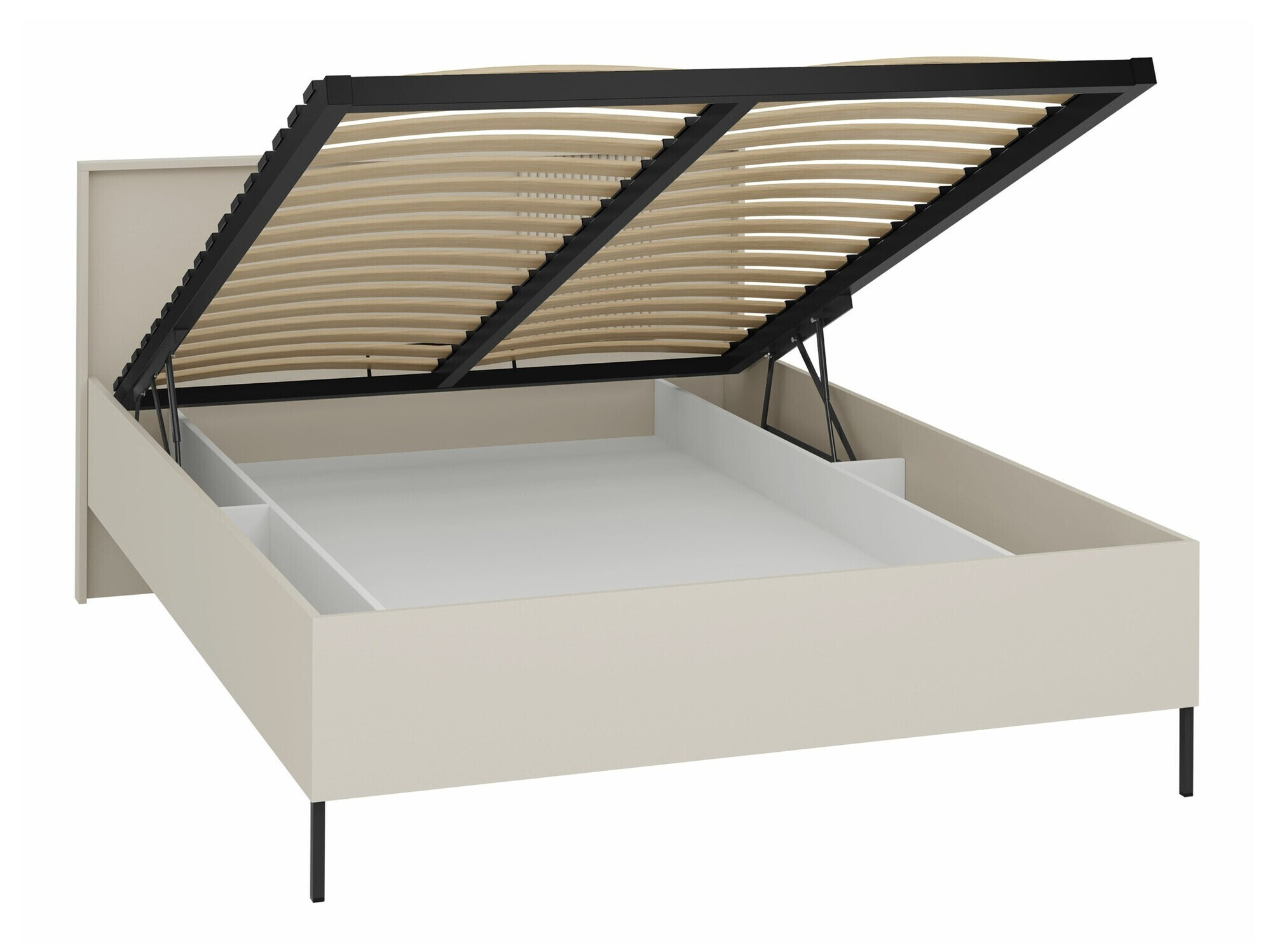 Bett Lunole 105 (Artisan-Eiche + Schwarz)