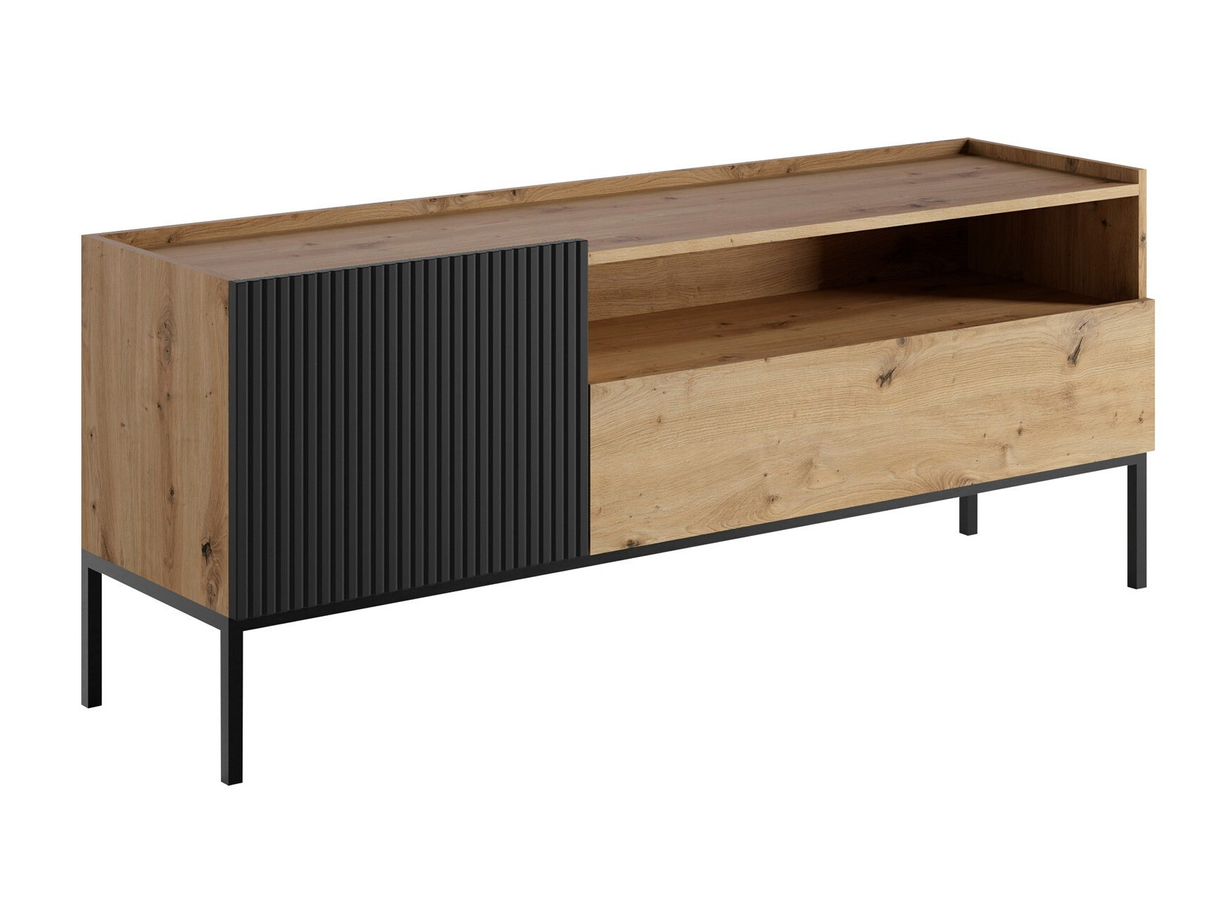 TV-Möbel Lunole 108 (Artisan-Eiche + Schwarz)
