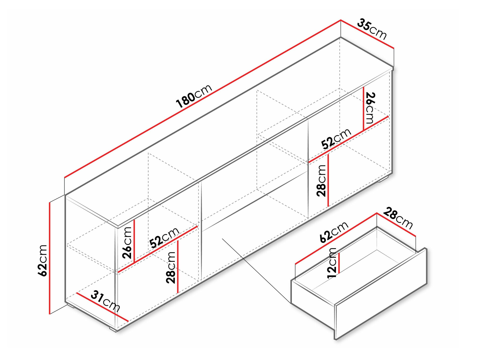 TV-Möbel Sarasota 190 (Wotan Eiche)