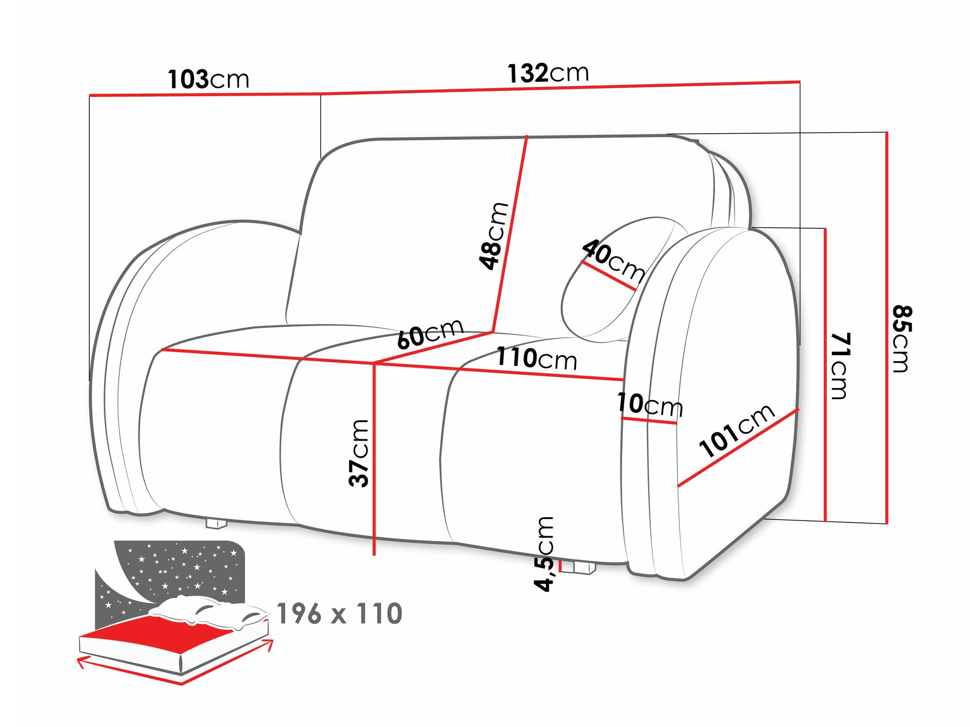 Schlafsofa Citral II (Velo 621)