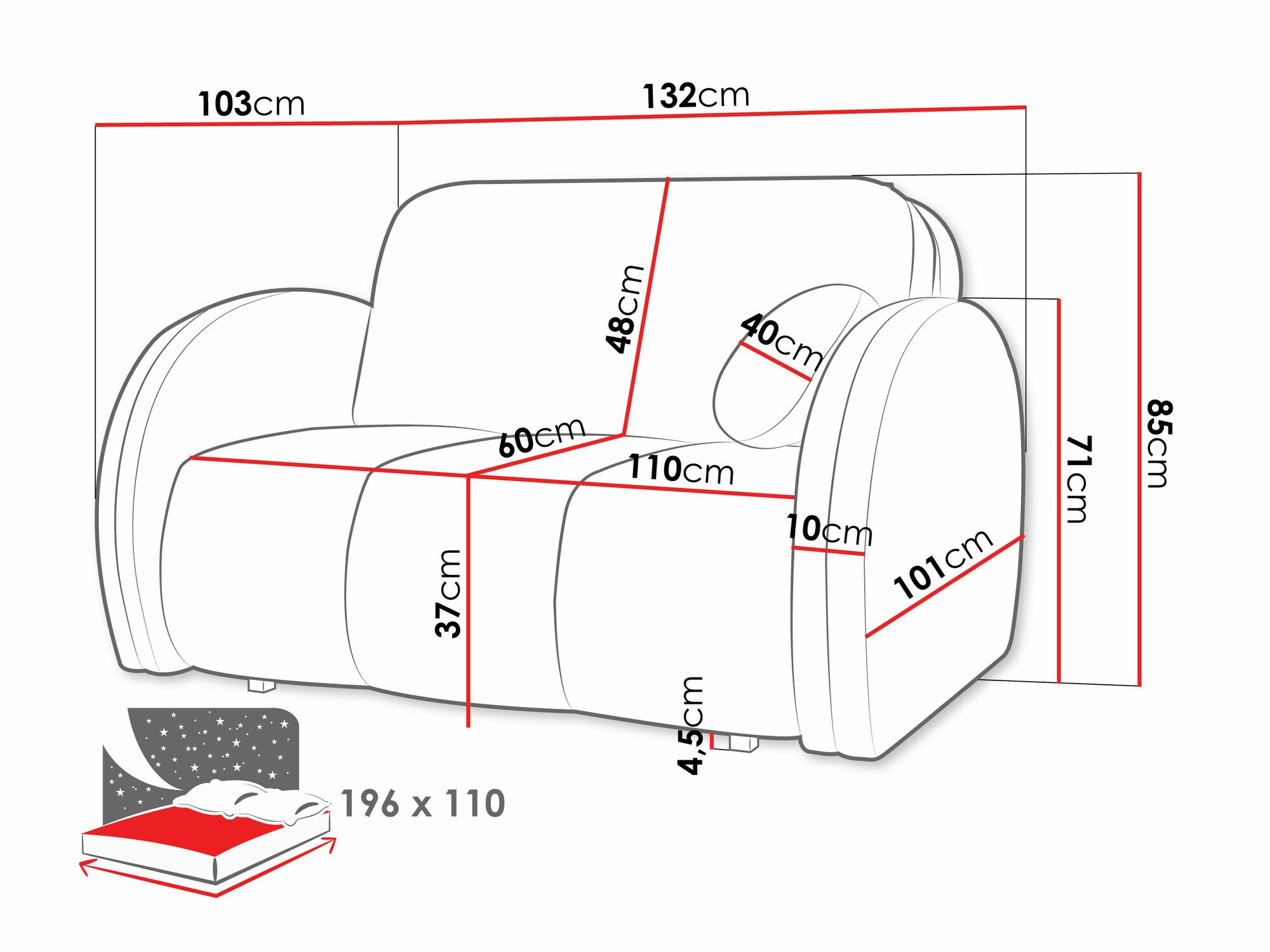 Schlafsofa Citral II (Velo 623)