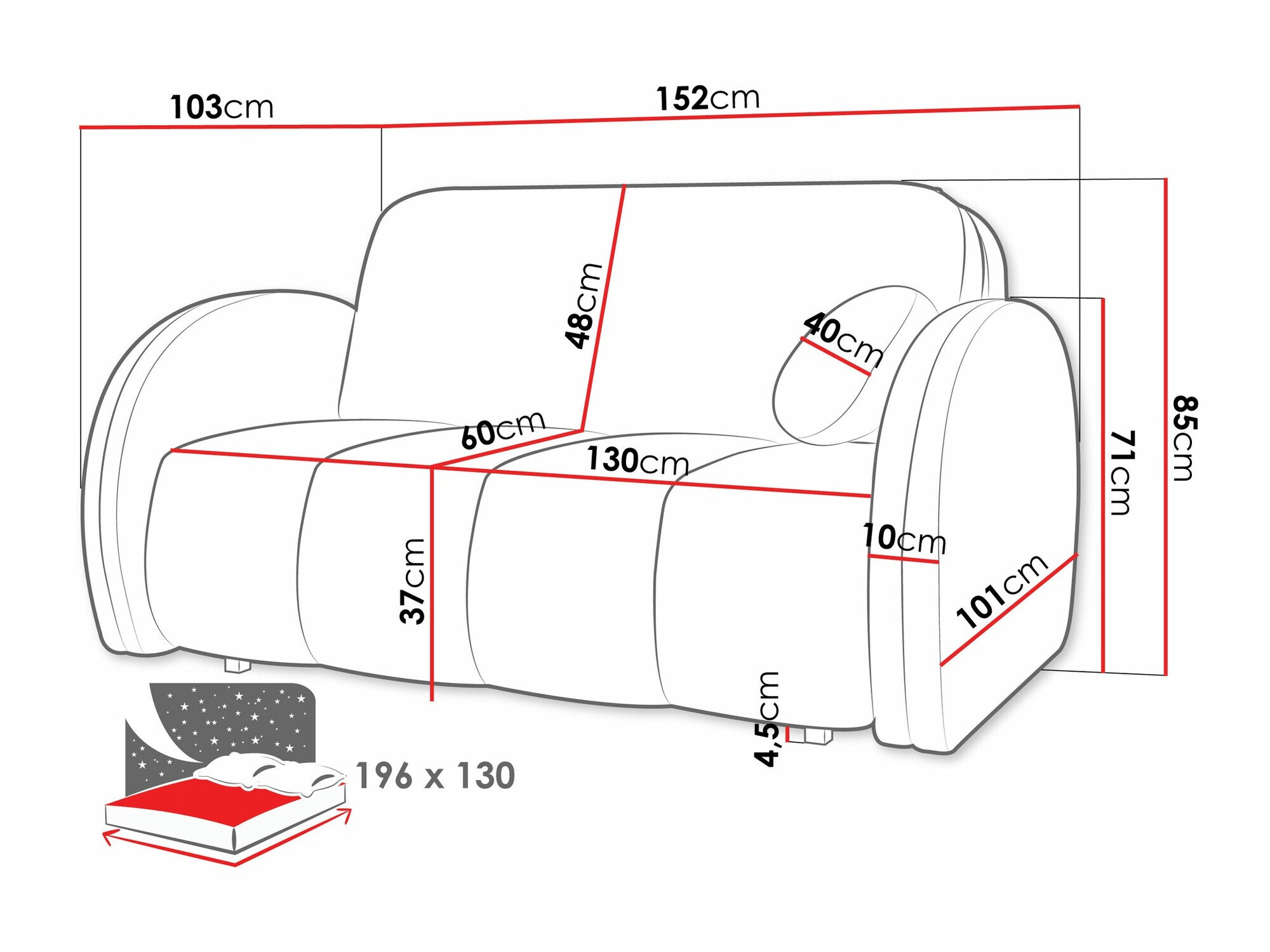 Schlafsofa Citral III (Velo 623)